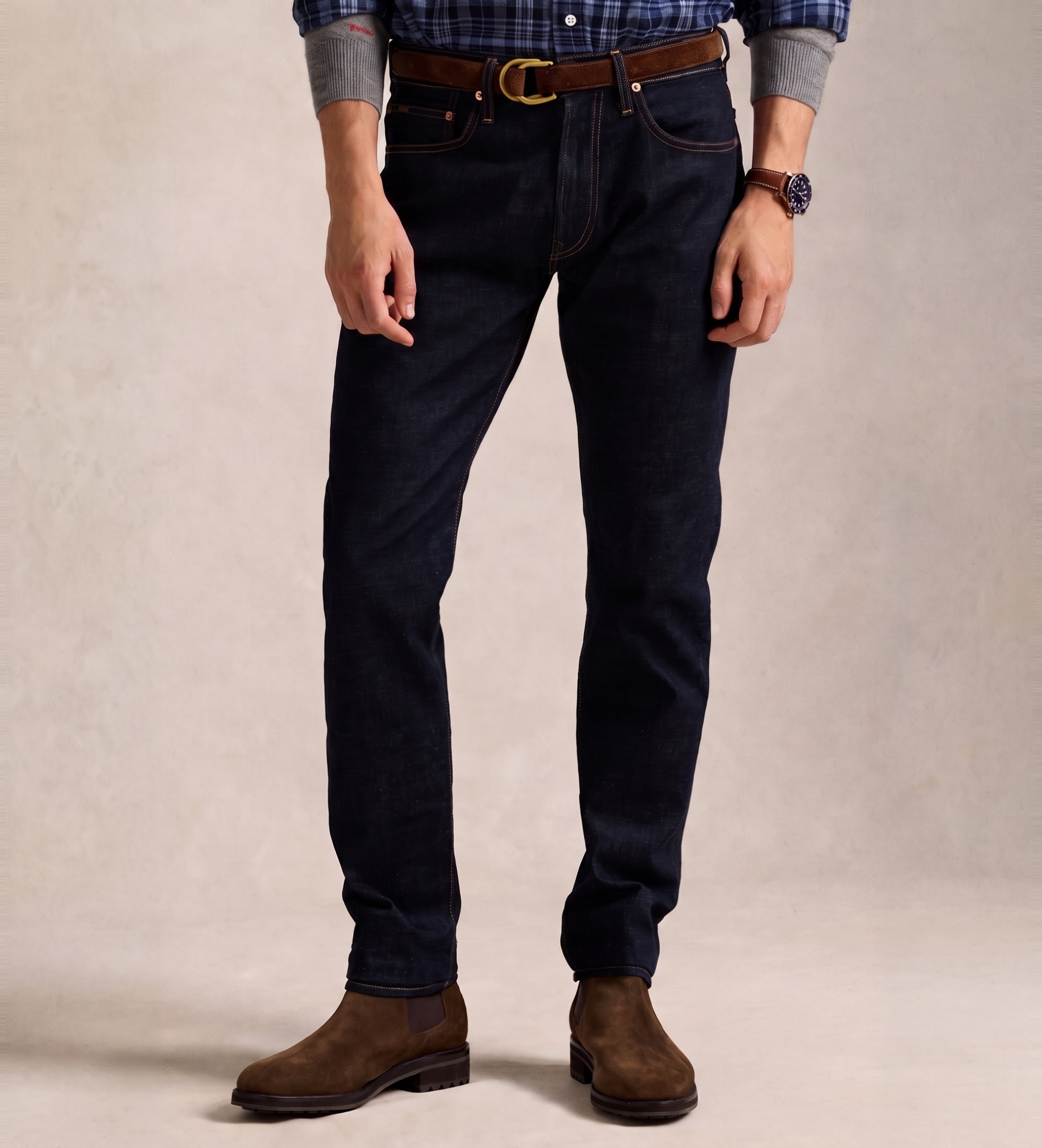 Polo Ralph Lauren für Herren. 710956088001 Parkside Active Taper elastische Jeans marineblau (36/32), Lässig, Baumwolle, Denim