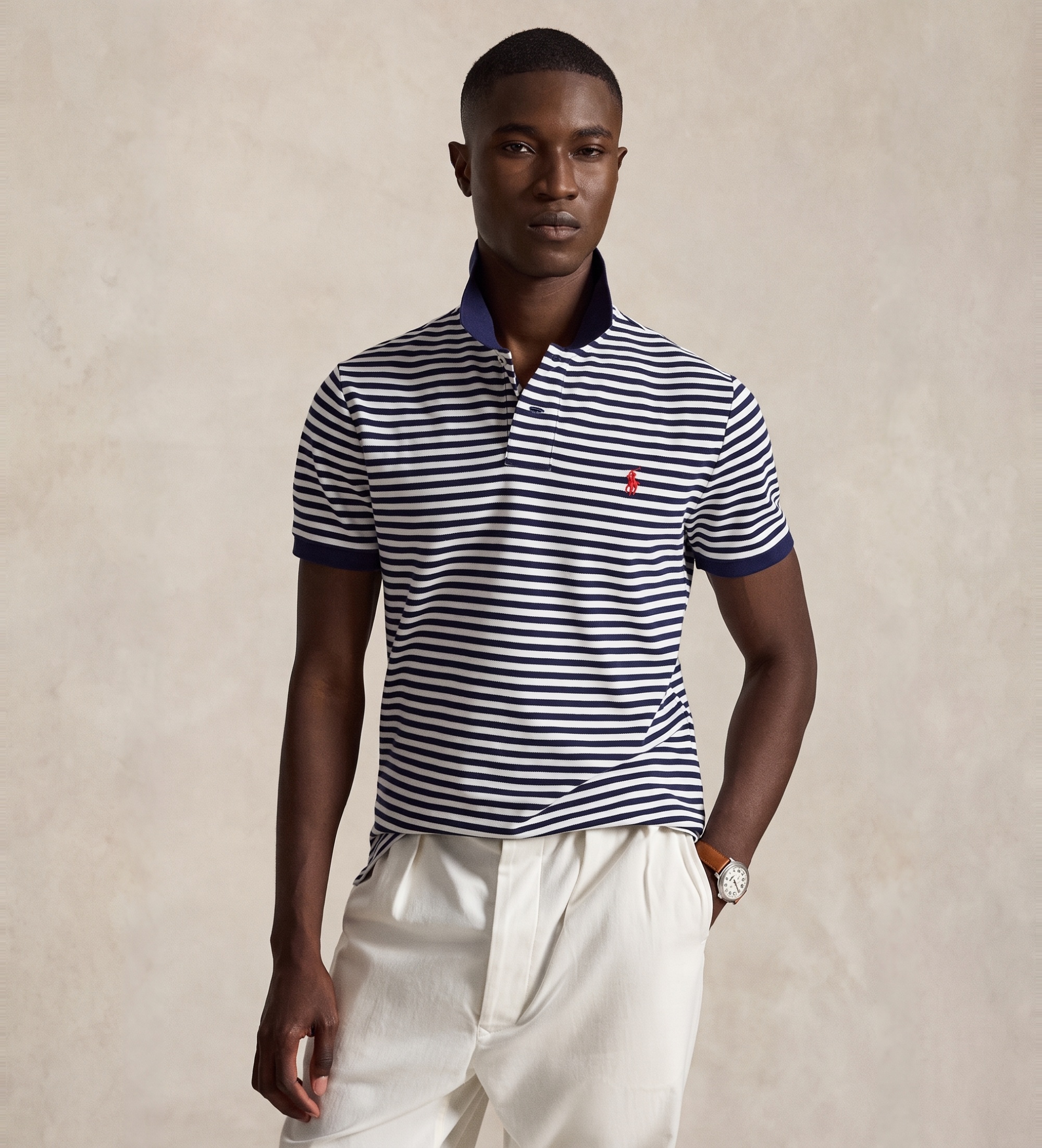 Polo Ralph Lauren für Herren. 710956682500 Polo Parkside marineblau (XS), Lässig, Baumwolle, Langarm