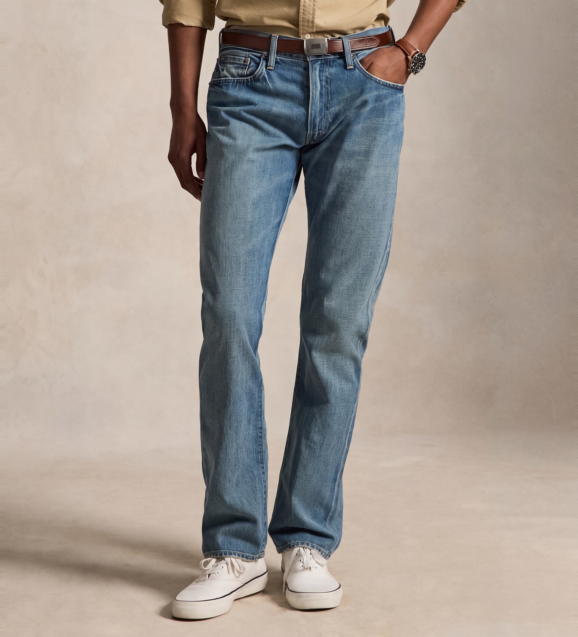 Polo Ralph Lauren für Herren. 710B21047001 Jeans Hampton Straight Fit blau (30/32), Lässig, Baumwolle, Denim
