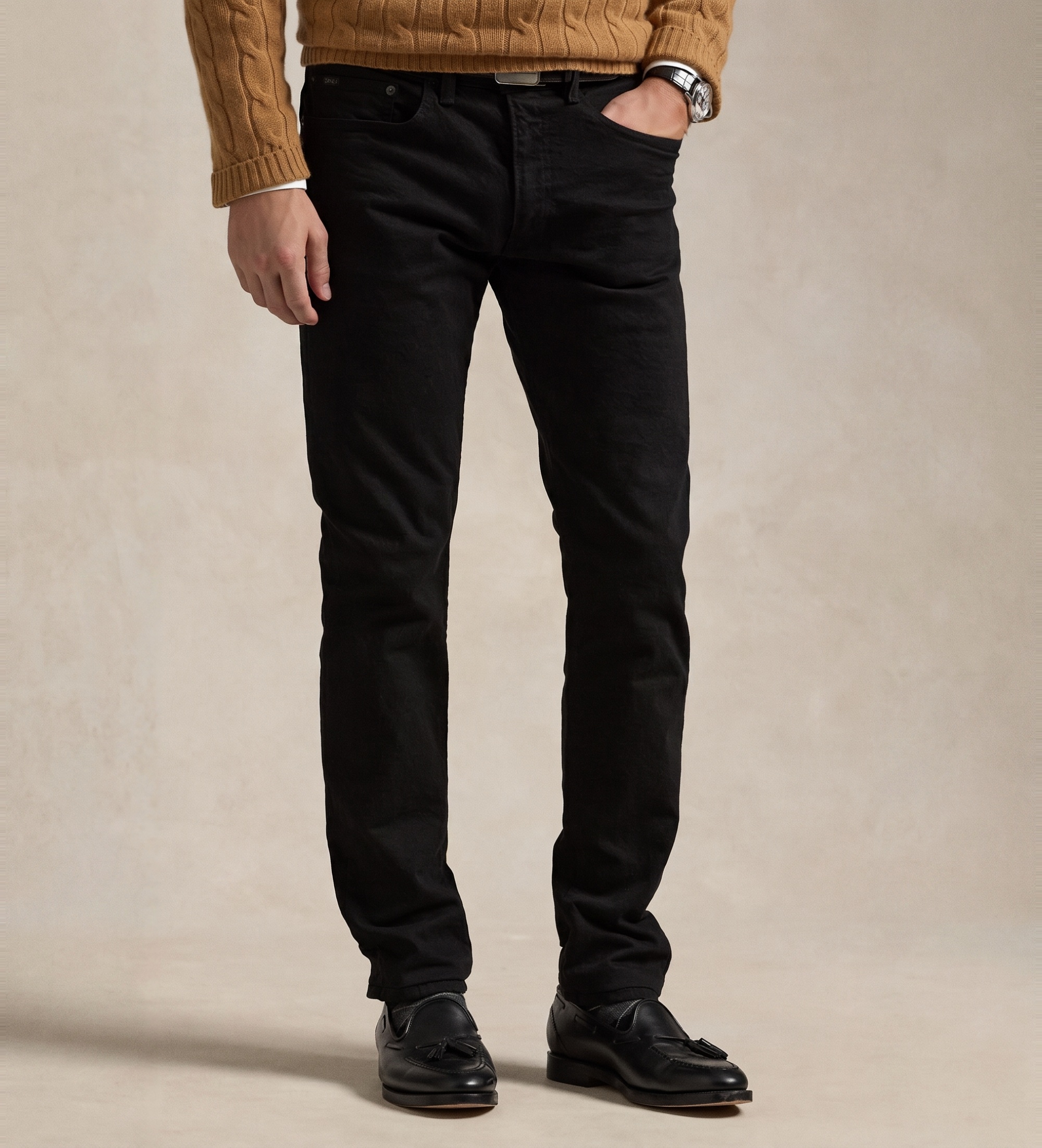 Polo Ralph Lauren für Herren. 710956083001 Jeans Sullivan Slim Fit elastisch schwarz (36/32), Lässig, Baumwolle