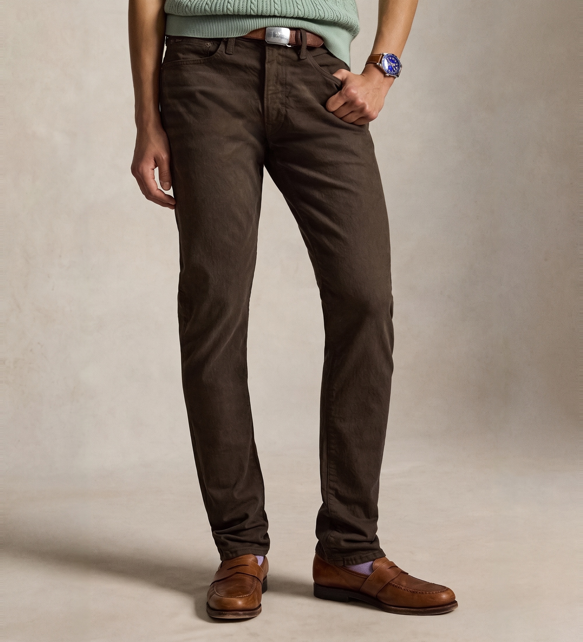 Polo Ralph Lauren für Herren. 710956083501 Jeans Sullivan Slim Fit elastisch braun (34/32), Lässig, Baumwolle