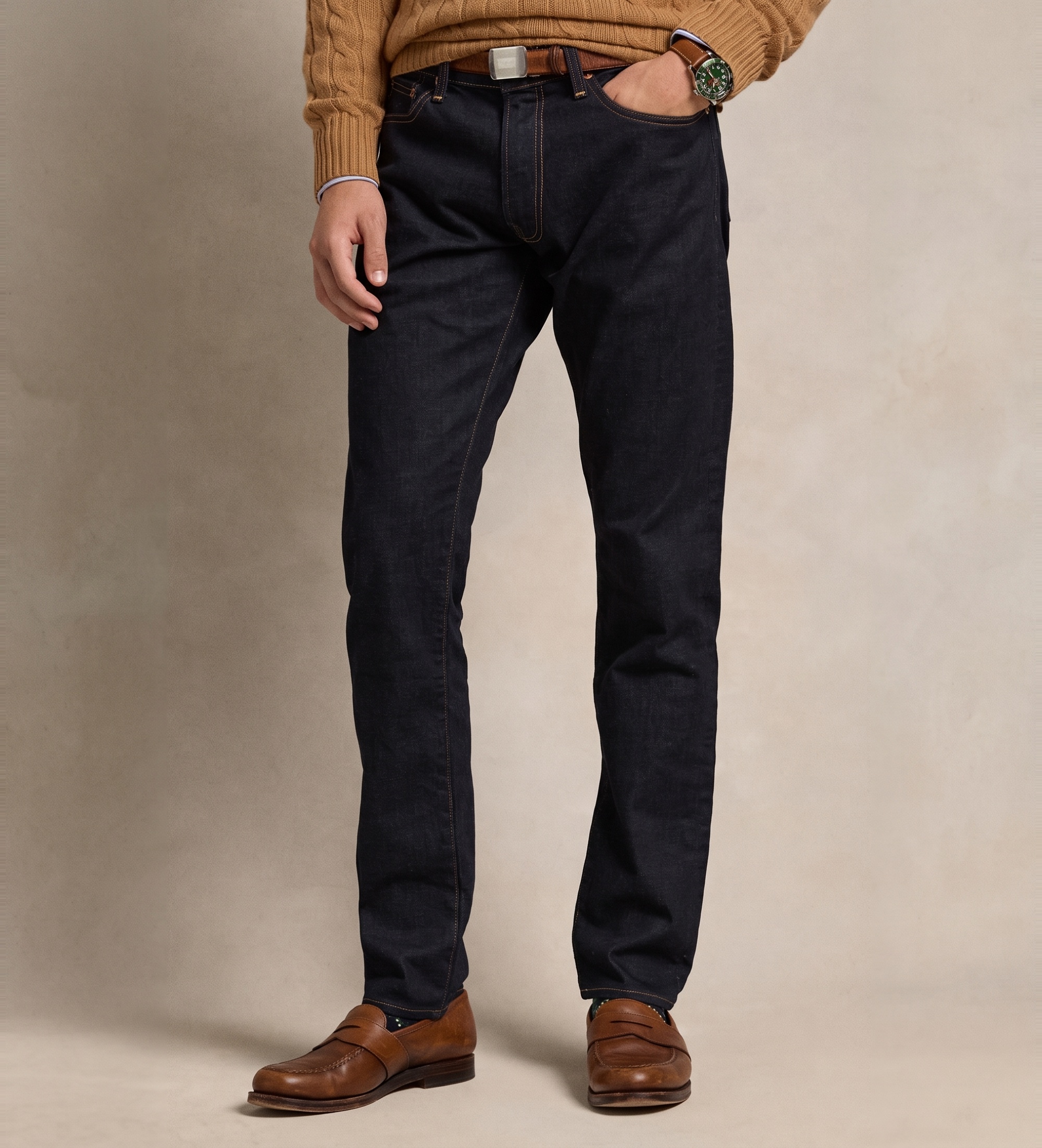 Polo Ralph Lauren für Herren. 710956087001 Jeans Sullivan Slim Fit elastisch marineblau (42/34), Lässig, Baumwolle