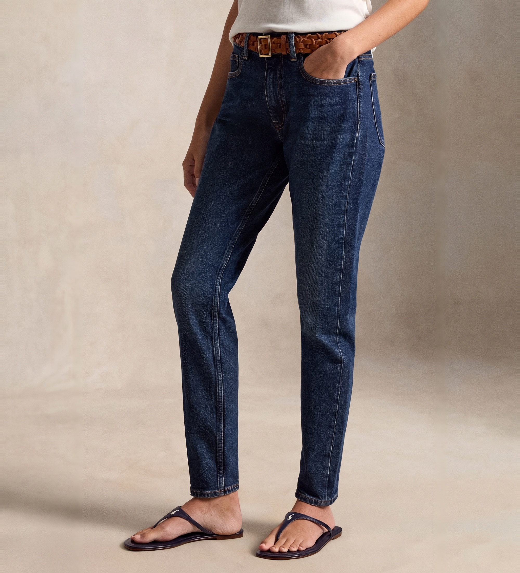 Polo Ralph Lauren für Damen. 211971208001 Jeans Super Slim Fit mit mittlerer Leibhöhe blau (29/32), Lässig, Baumwolle, Denim