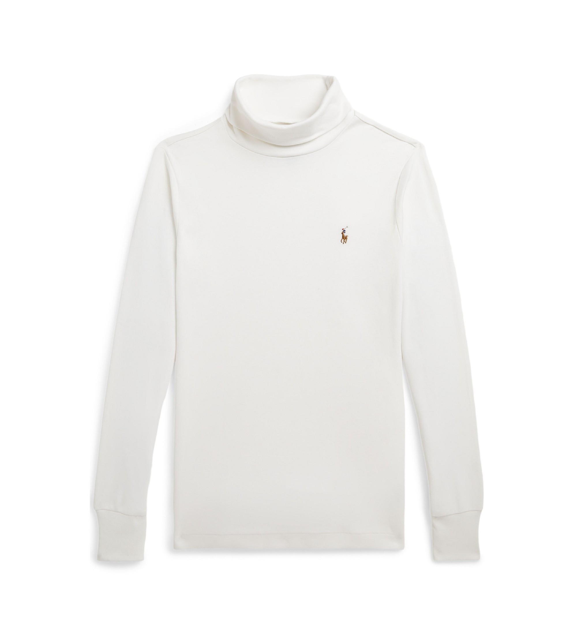 Polo Ralph Lauren für Jungen. 323952435003 Weißer Pullover aus Baumwoll-Interlock ((S) 6/7años= 136/138cm), Lässig, Baumwolle, Langarm, Kind
