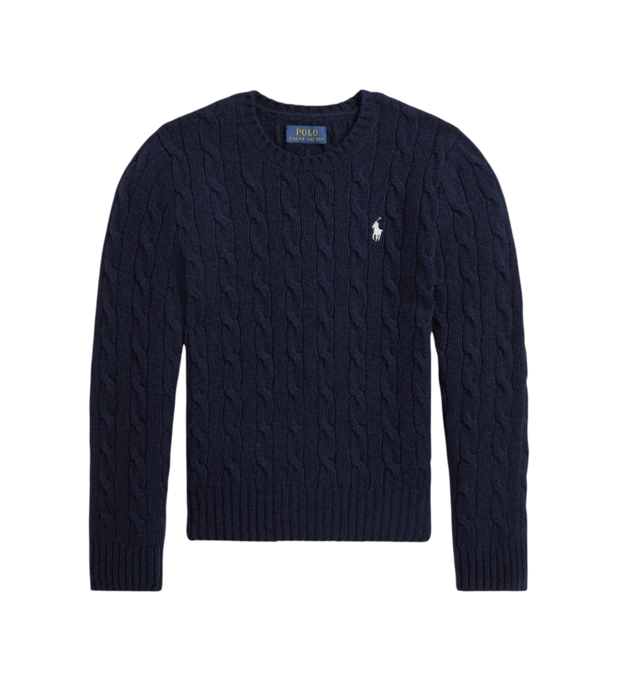 Polo Ralph Lauren für Mädchen. 313877375008 Pullover aus Wolle und Kaschmir, marineblau ((S) 7años= 130/134cm), Lässig, Langarm, Kinderbekle