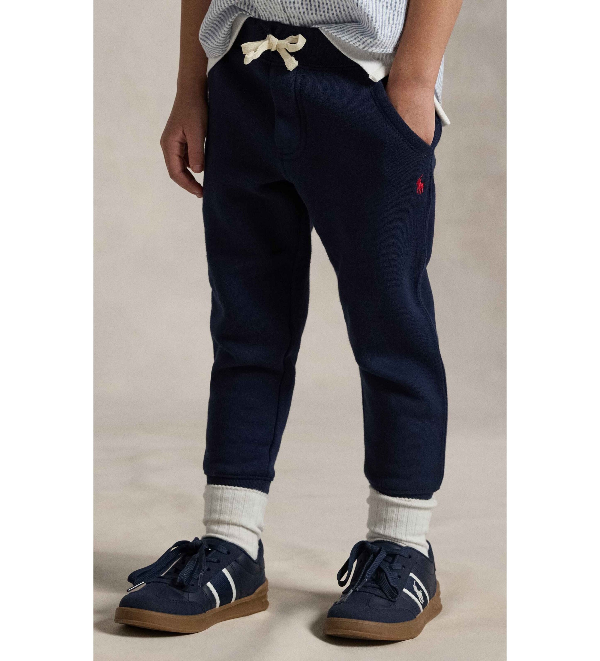 Polo Ralph Lauren für Jungen. 322720897003 Marineblaue Fleece-Jogginghose (1.5años= 88/93), Lässig, Baumwolle, Kinderbekleidung
