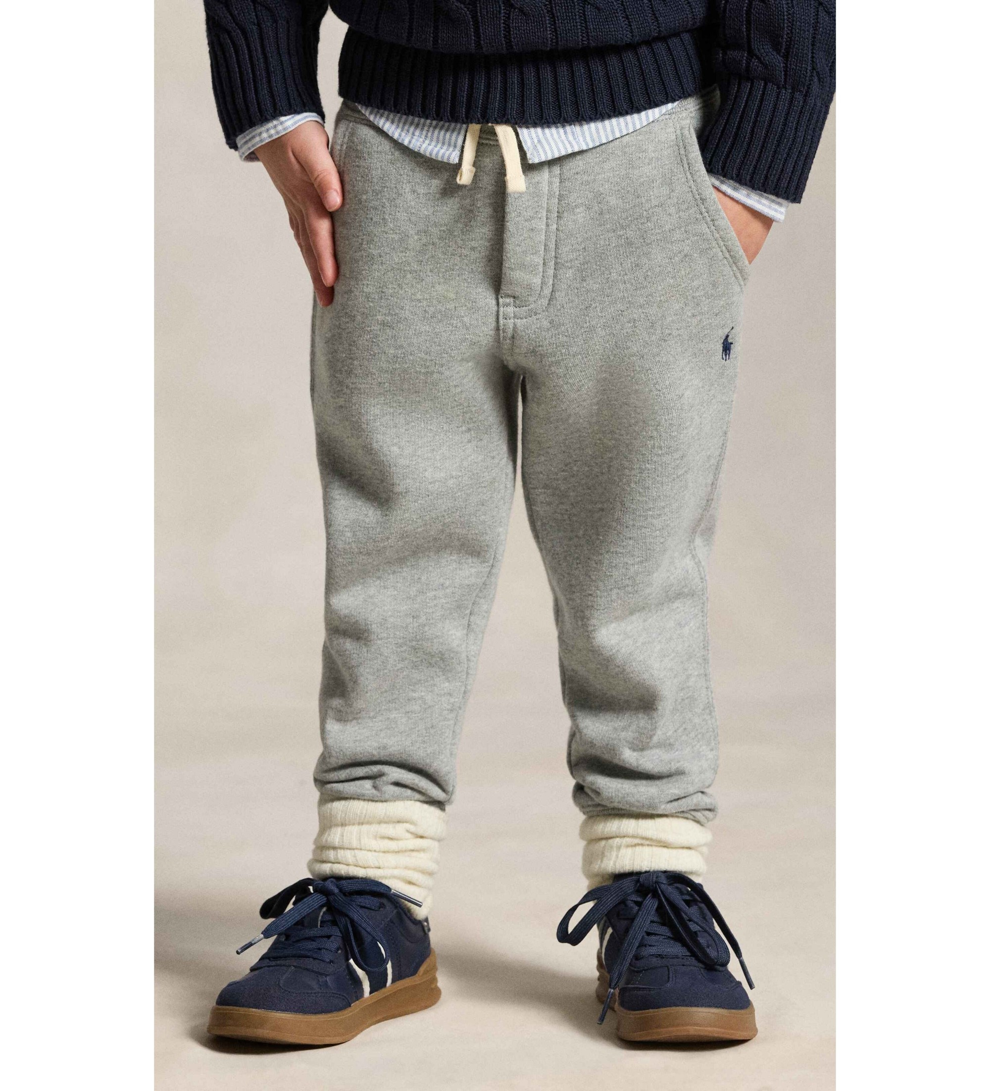 Polo Ralph Lauren für Jungen. 322720897004 Graue Fleece-Jogginghose (2años= 94/100cm), Lässig, Baumwolle, Kinderbekleidung