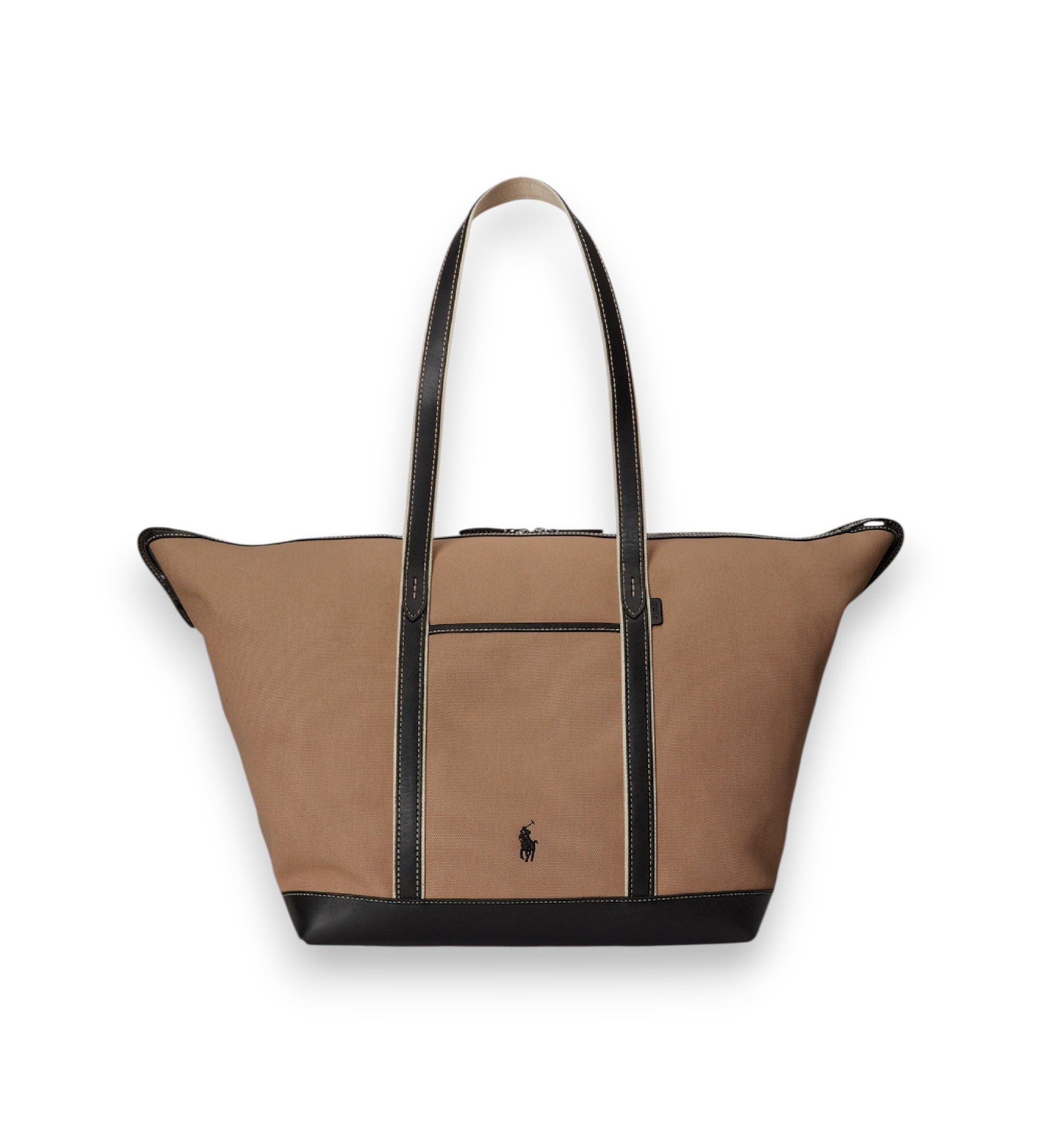 Polo Ralph Lauren für Damen. 428973072011 Große braune Canvas-Shopper-Tasche (OSFA), Lässig, Baumwolle