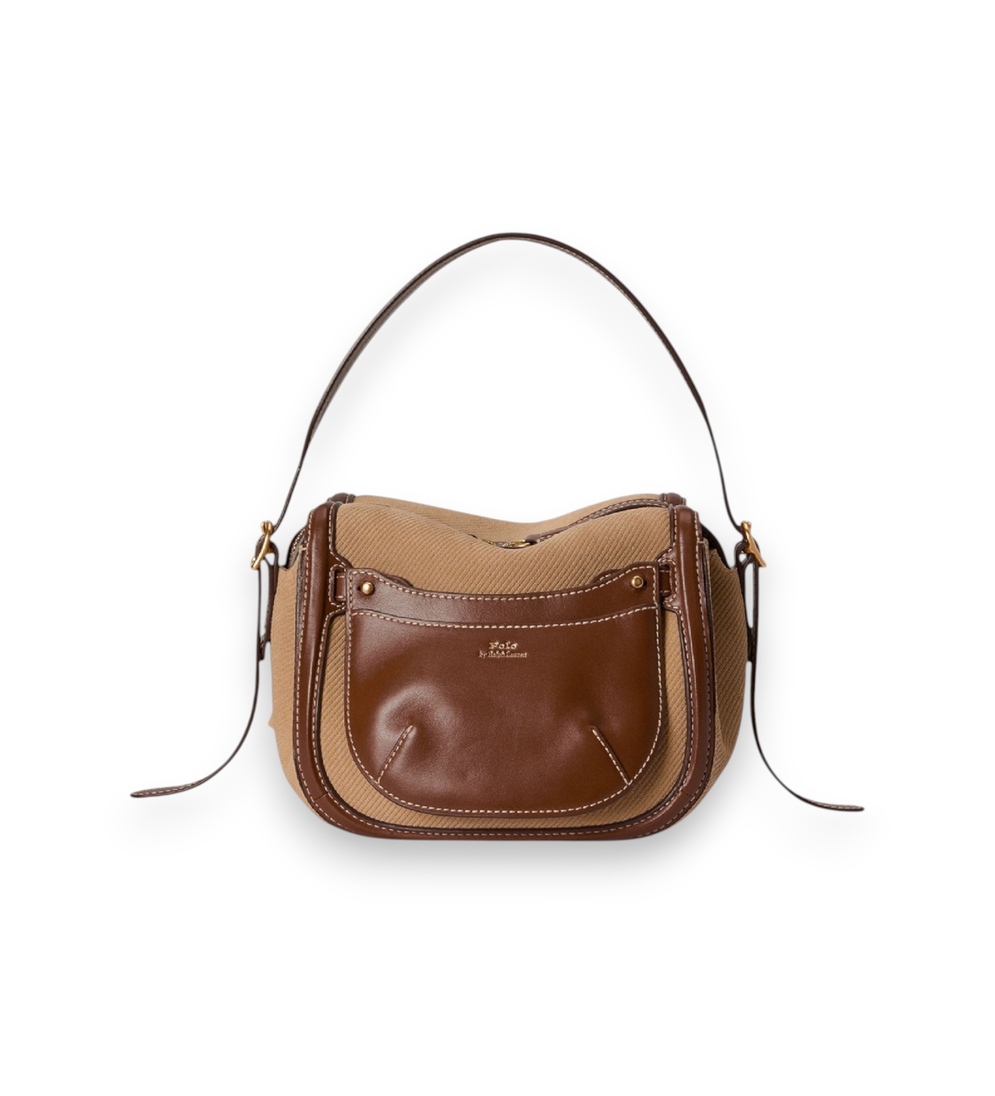 Polo Ralph Lauren für Damen. 428P11041002 Minibolso satchel Polo ID aus Wildleder und beigefarbenem Leder (OSFA), Lässig