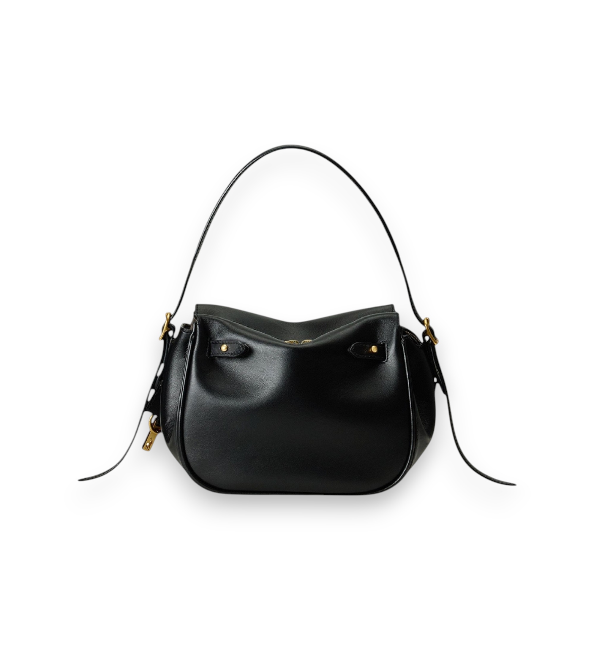 Polo Ralph Lauren für Damen. 428955415001 Kleine Satchel-Tasche Polo ID aus schwarzem Leder (OSFA), Lässig