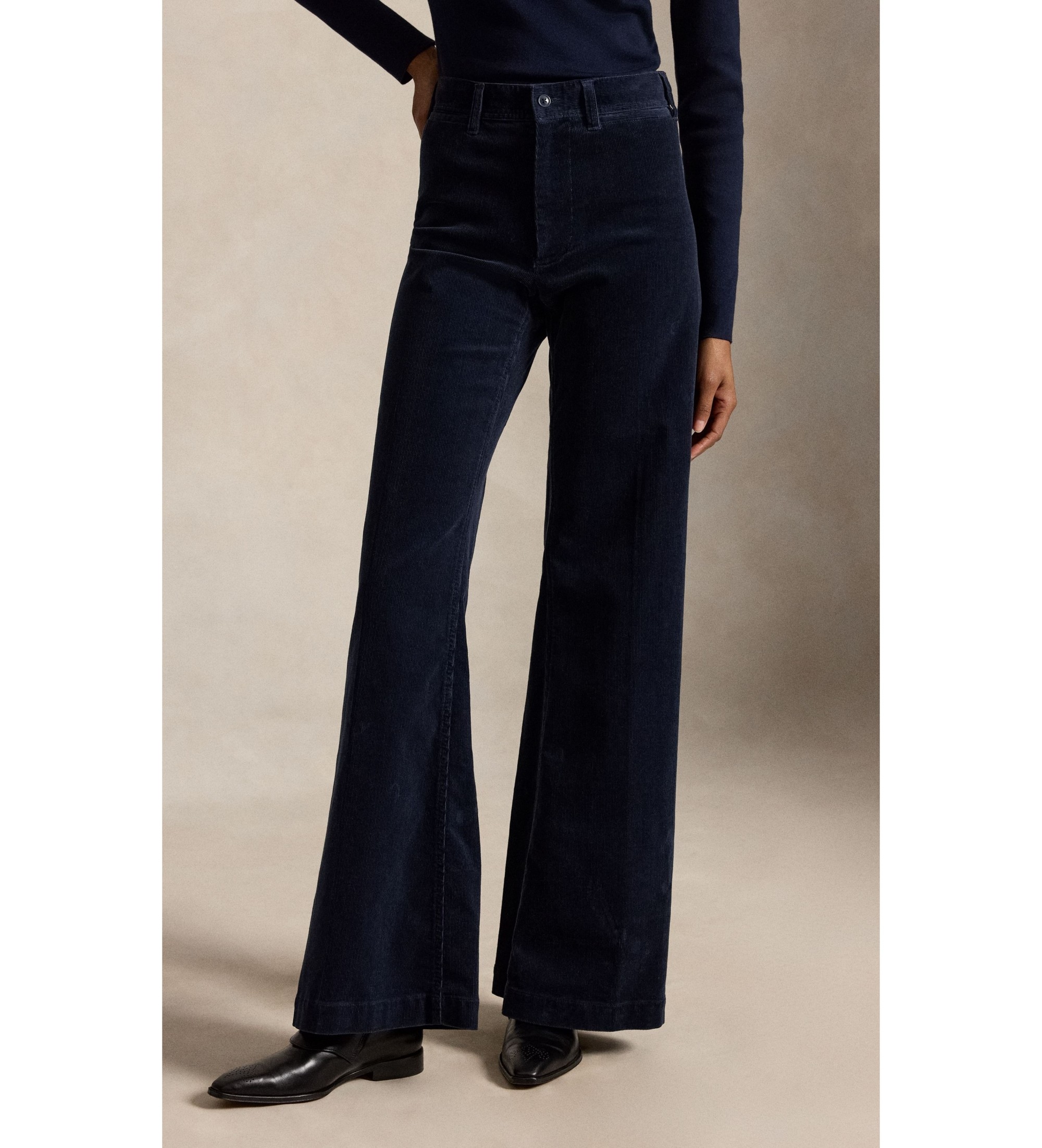 Polo Ralph Lauren für Damen. 211B17556005 Beaton Cordhose marineblau (38), Lässig, Baumwolle
