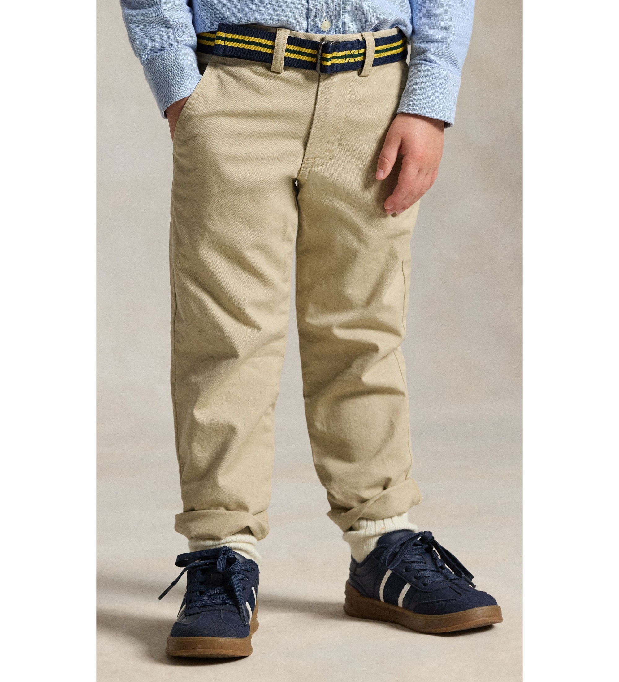 Polo Ralph Lauren für Jungen. 322855394002 Beigefarbene Bedford Flex Abrasion Slim Fit Hose (6años= 124/134cm), Lässig, Baumwolle, Klassisch