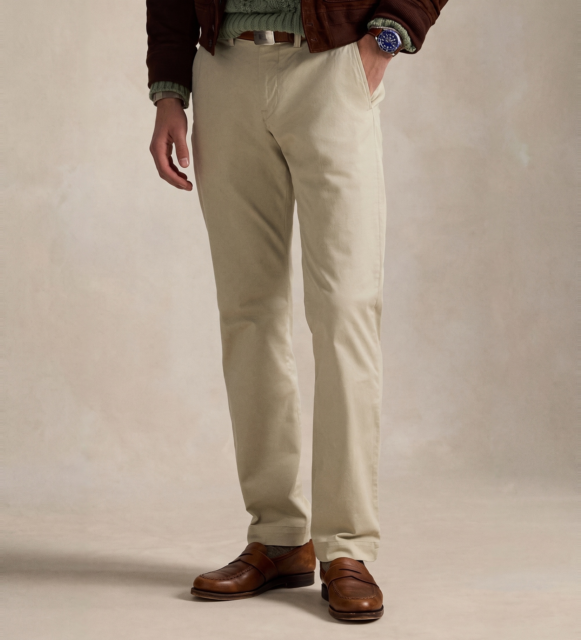 Polo Ralph Lauren für Herren. 710687424001 Beigefarbene Chino-Hose ?Bedford Straight Fit? (32/34), Lässig, Baumwolle