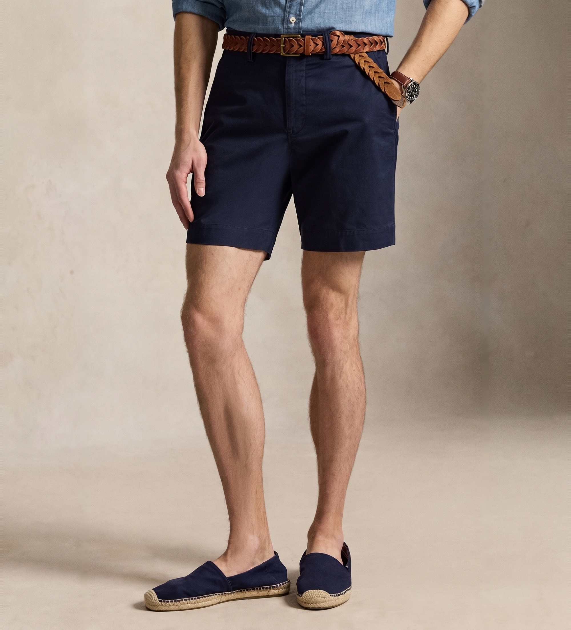 Polo Ralph Lauren für Herren. 710799213005 Chinoshorts Straight Fit Marineblau (28), Lässig, Baumwolle