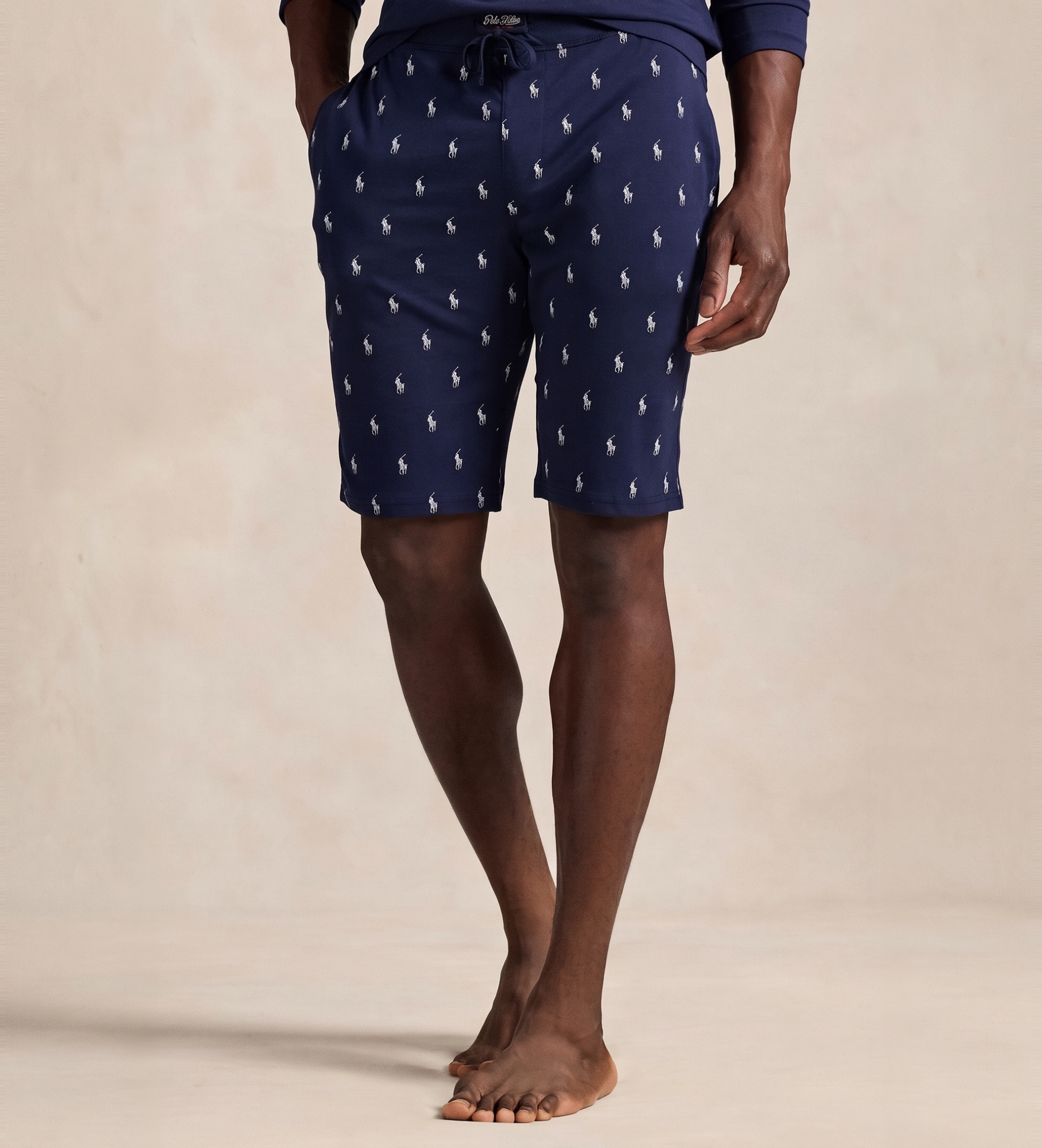 Polo Ralph Lauren für Herren. 714844765001 Gestrickte Pyjama-Shorts in Marineblau (L), Heimtextilien, Baumwolle