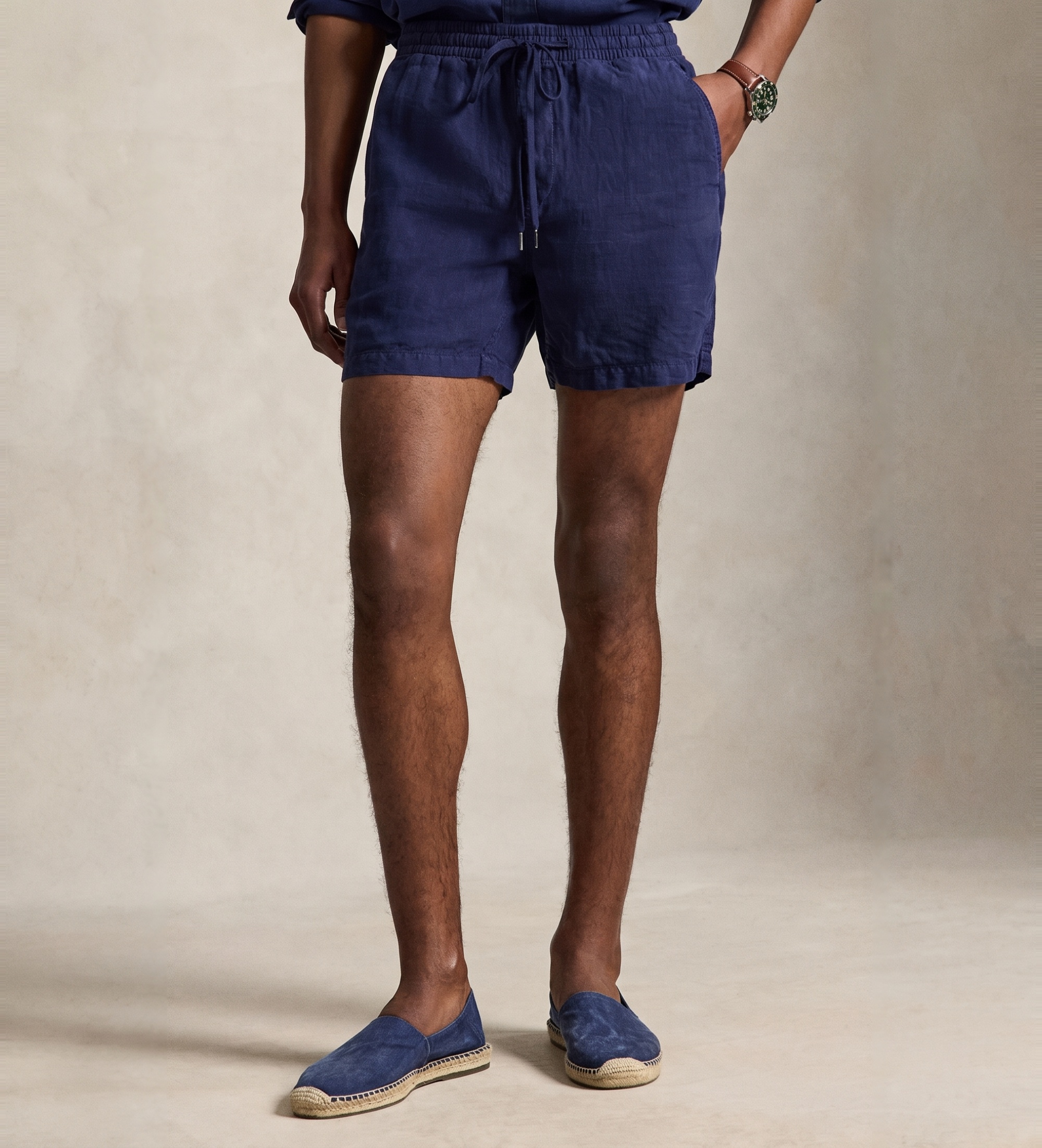 Polo Ralph Lauren für Herren. 710B20471002 Lateef Classic Fit Shorts marineblau (L), Lässig, Leinen
