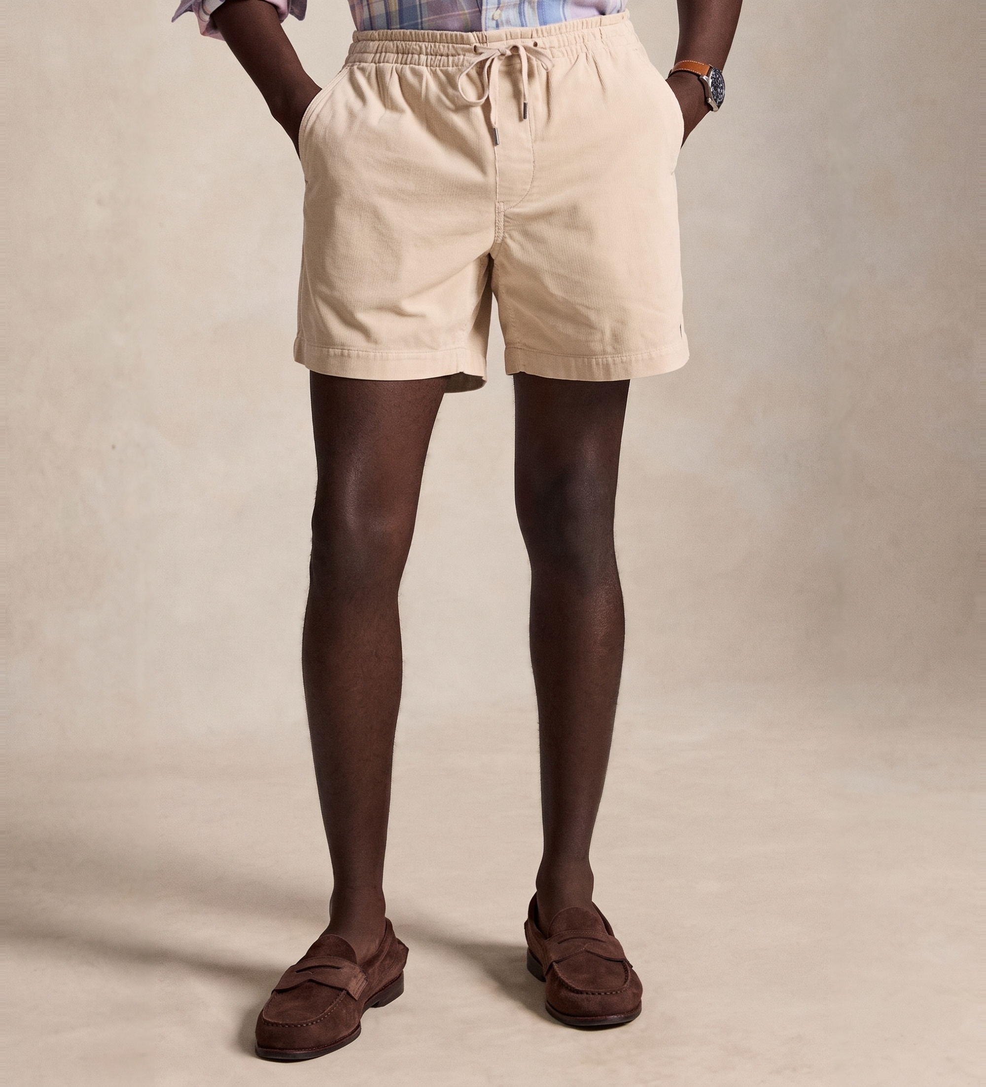 Polo Ralph Lauren für Herren. 710B19632001 Polo Prepster-Shorts aus beigefarbenem Cord (M), Lässig, Baumwolle