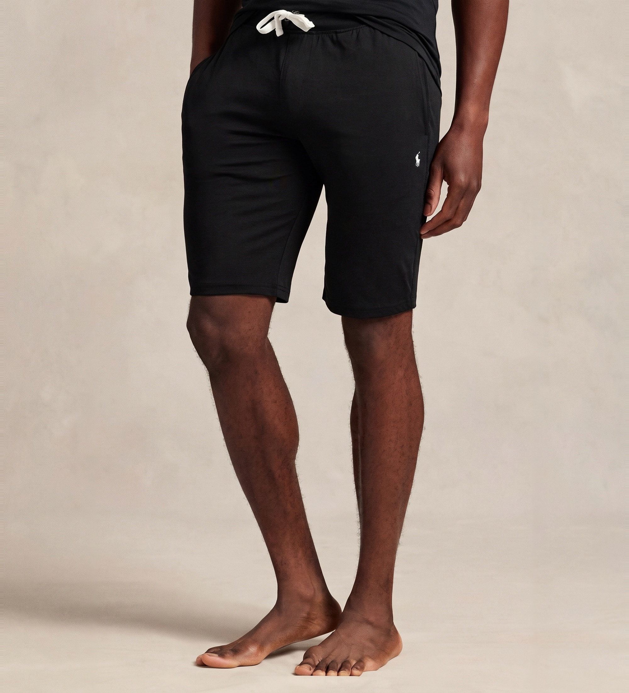 Polo Ralph Lauren für Herren. 714844761002 Schwarze Pyjamahose aus Baumwollstrick (L), Heimtextilien, Baumwolle