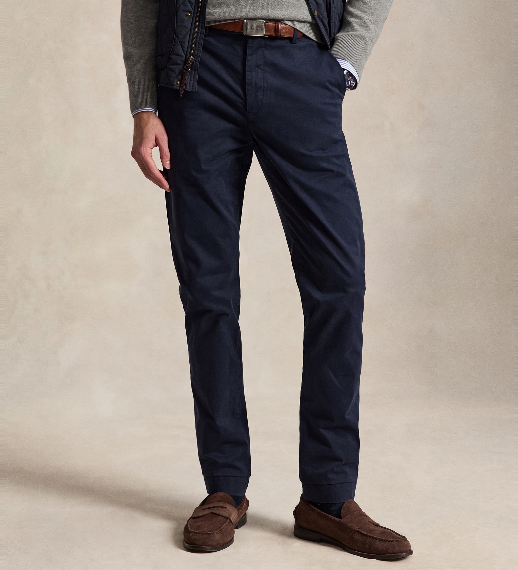 Polo Ralph Lauren für Herren. 710979503002 Jarrett Satinhose Slim Fit marineblau (33/34), Lässig, Baumwolle, Klassisch