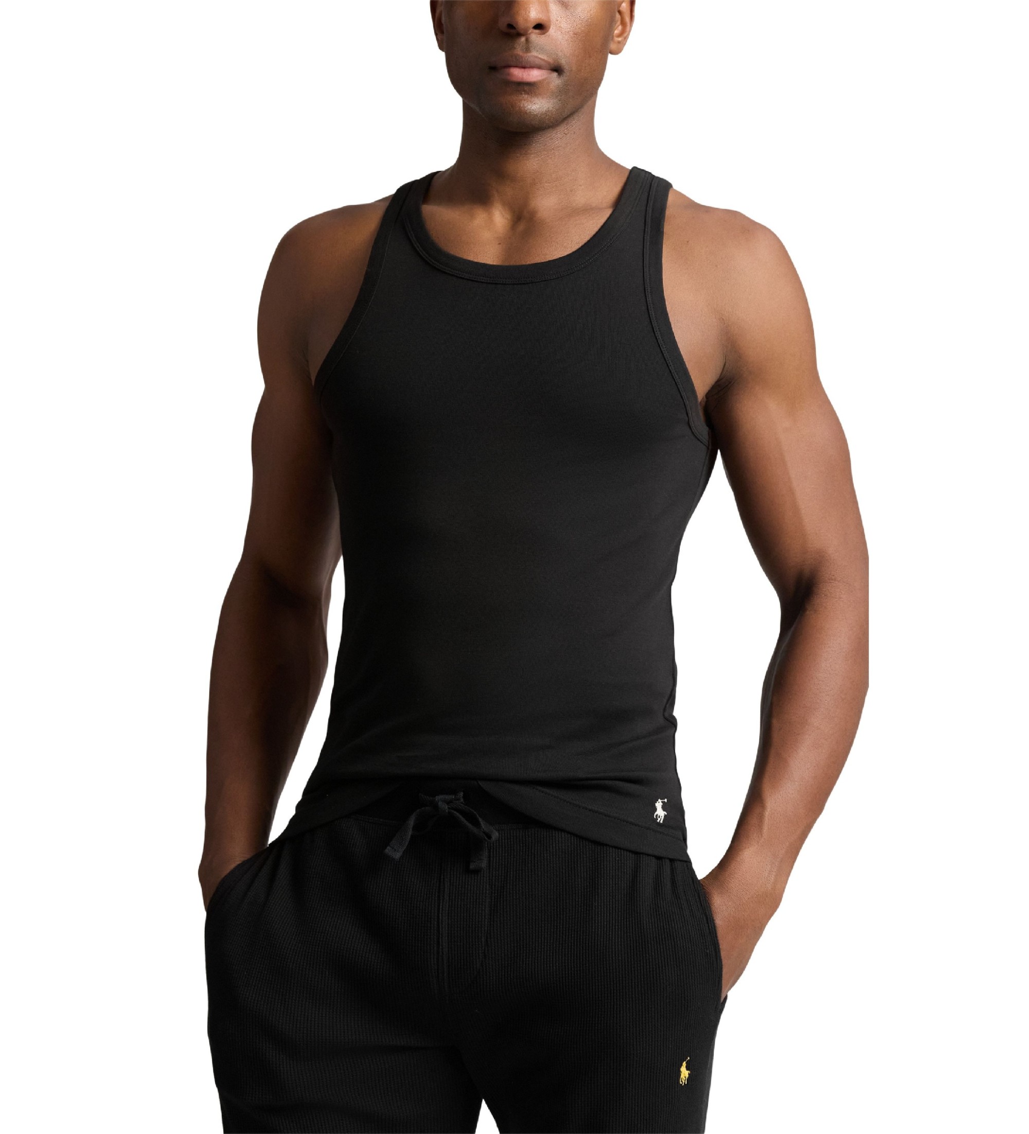 Polo Ralph Lauren für Herren. 714959333001 Zweiteiliges schwarzes Trägertop-Set (XL), Heimtextilien, Baumwolle, Ärmellos / Hosenträger