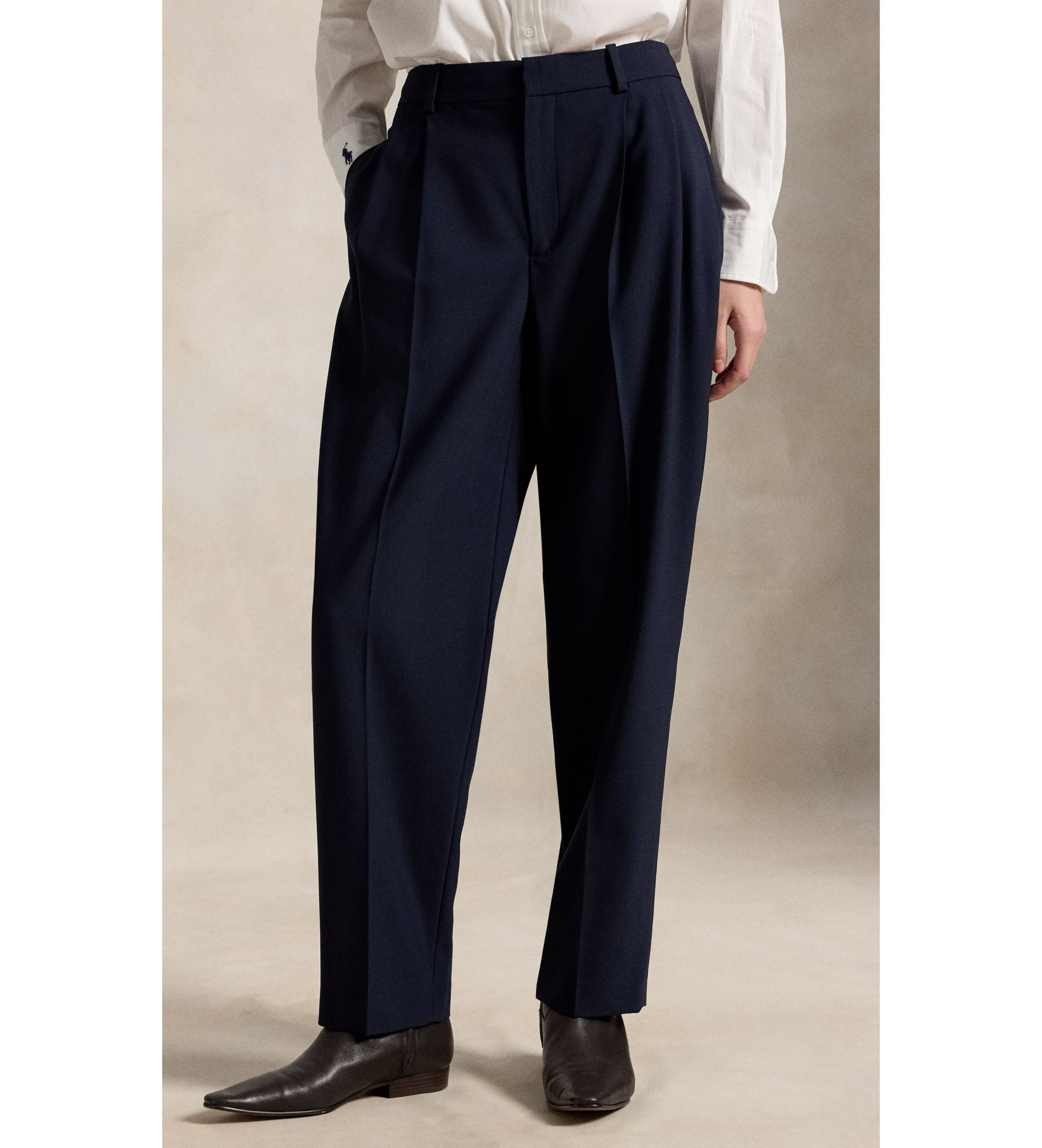 Polo Ralph Lauren für Damen. 211A96671002 Wollhose marineblau (44), Lässig, Wolle, Klassisch