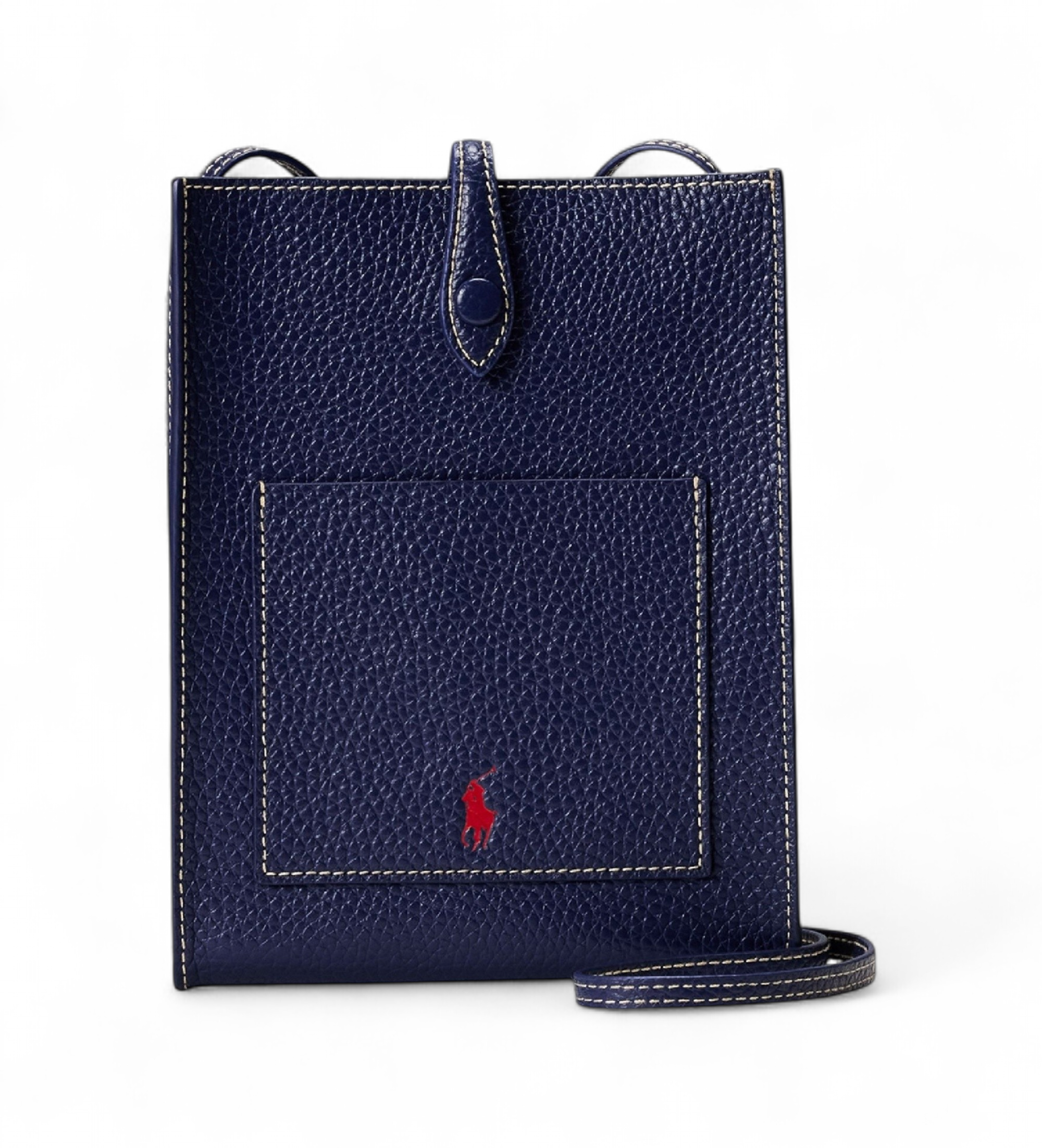 Polo Ralph Lauren für Damen. 427960562009 Polo Play Umhängetasche aus marineblauem Leder (OSFA), Lässig