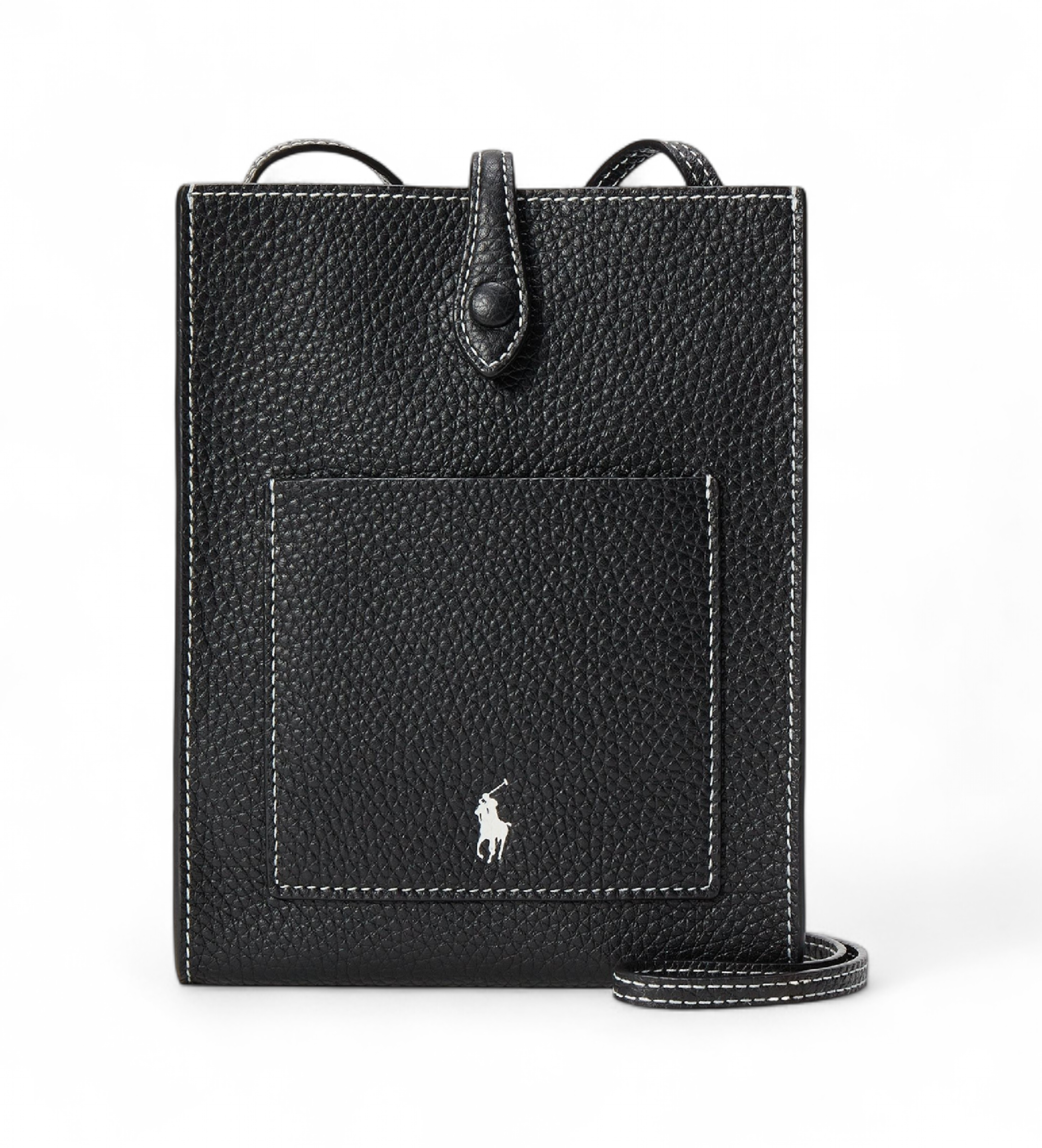 Polo Ralph Lauren für Damen. 427960562016 Polo Play Umhängetasche aus schwarzem Leder (OSFA), Lässig