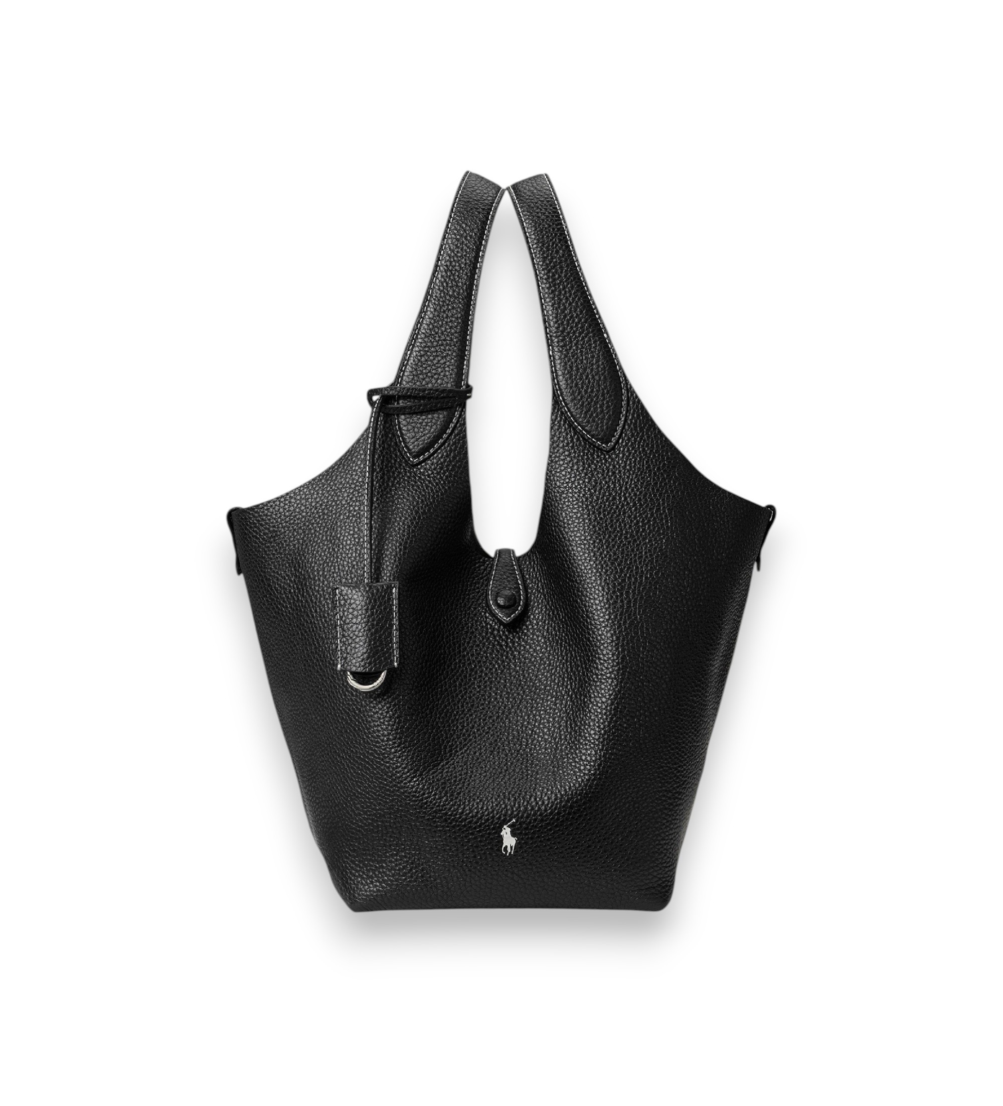 Polo Ralph Lauren für Damen. 428938031019 Polo Play Tote-Tasche aus schwarzem Leder (OSFA), Lässig