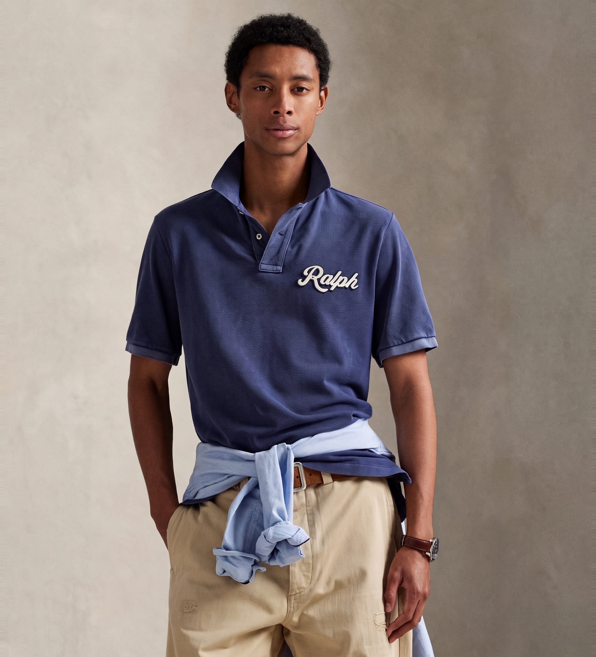 Polo Ralph Lauren für Herren. 710981803004 Polo mit Logo Ralph marineblau (L), Lässig, Baumwolle, Kurzarm