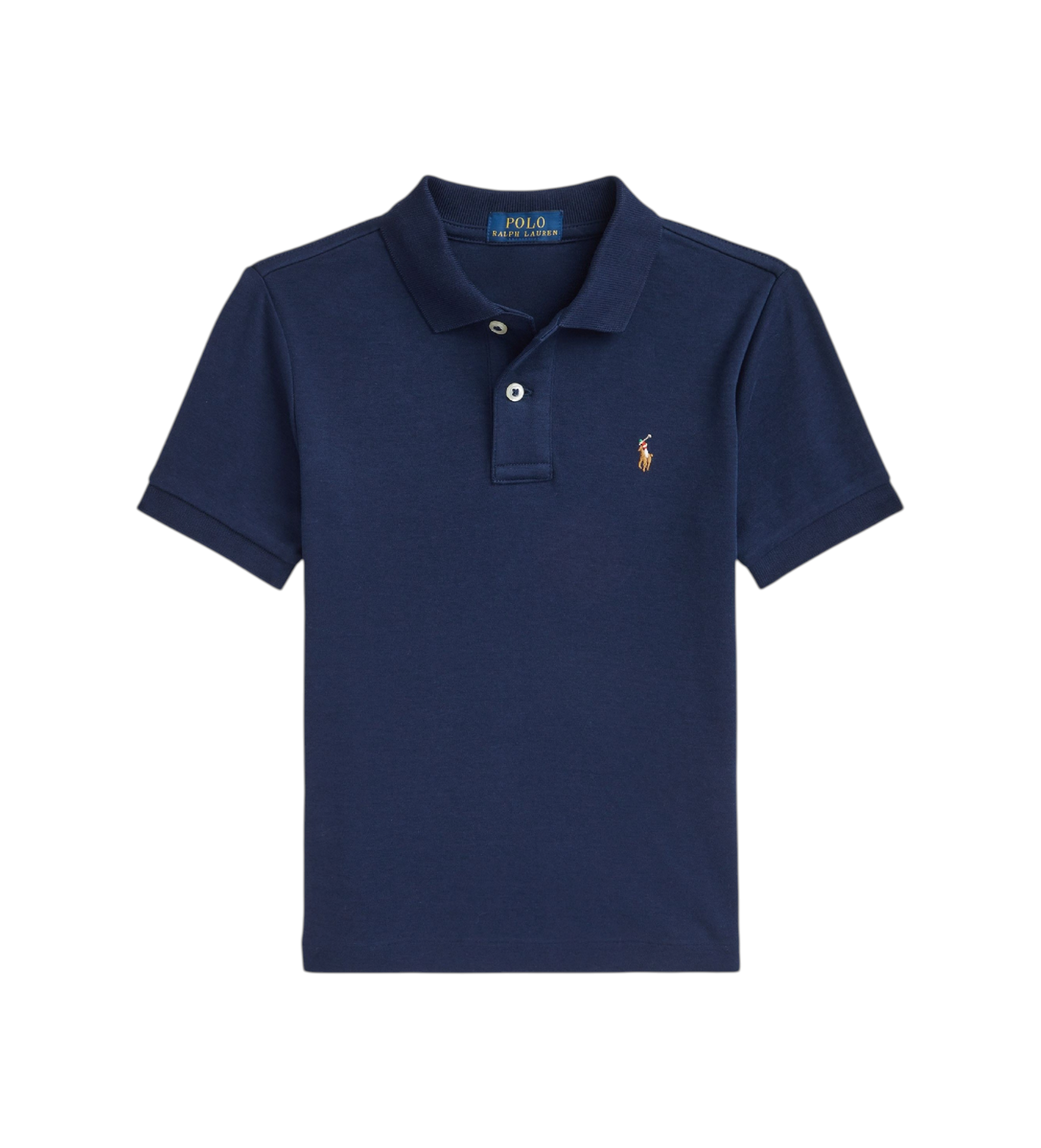Polo Ralph Lauren für Jungen. 322952431001 Weiches marineblaues Baumwollpolo (5años= 117/123cm), Lässig, Baumwolle, Kurzarm, Kinderbekleidun