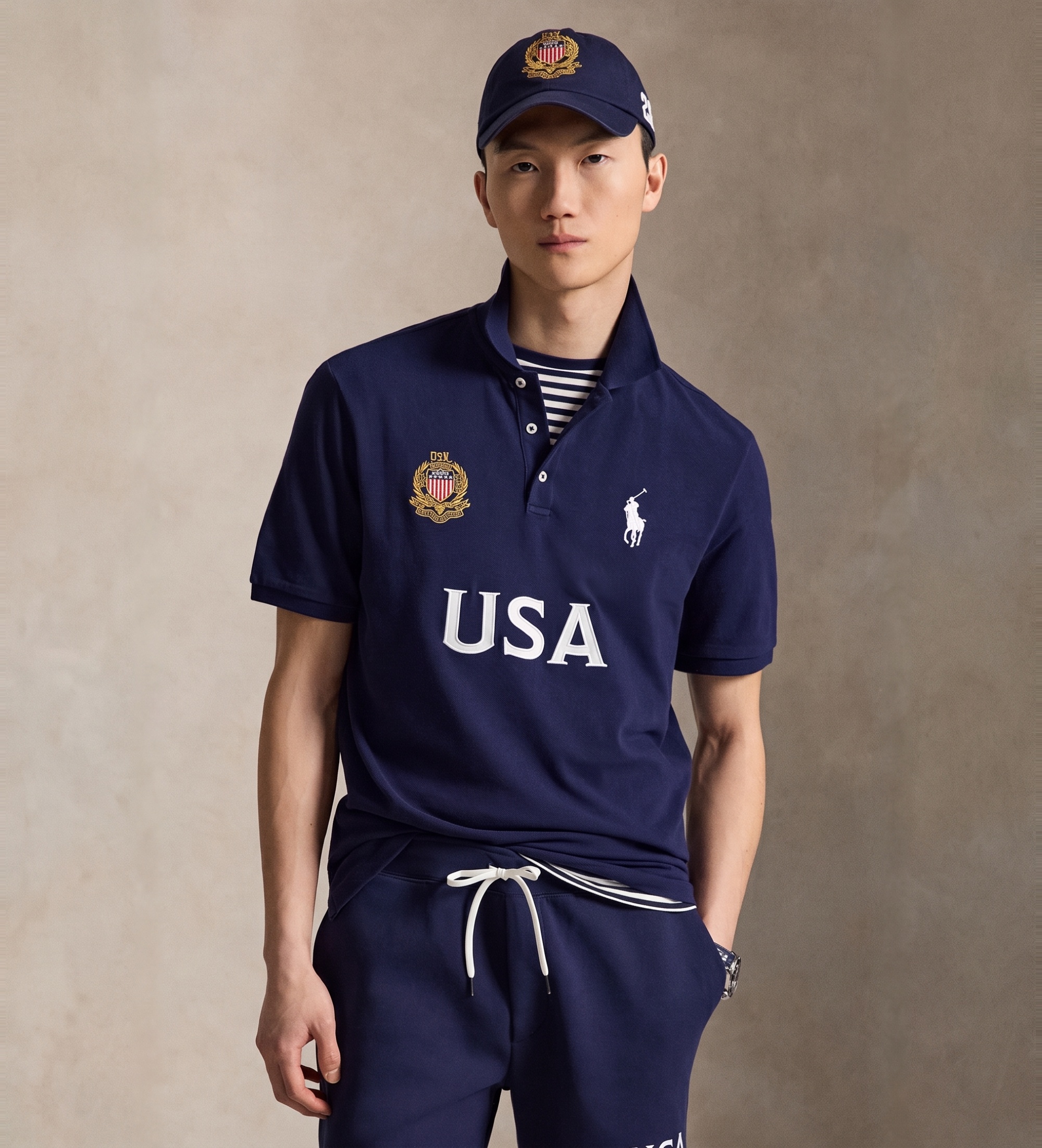 Polo Ralph Lauren für Herren. 710B20858001 US Polo Classic Fit Marineblau (L), Lässig, Baumwolle, Kurzarm