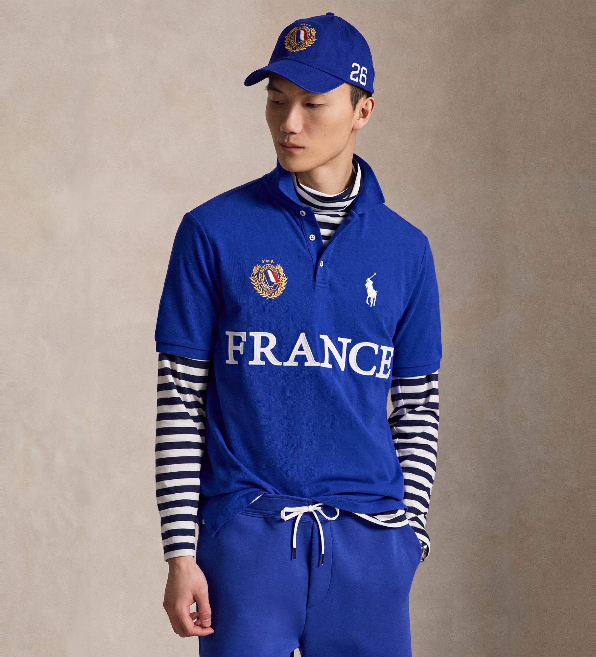 Polo Ralph Lauren für Herren. 710B20852001 Polo de Francia Classic Fit blau (L), Lässig, Baumwolle, Kurzarm