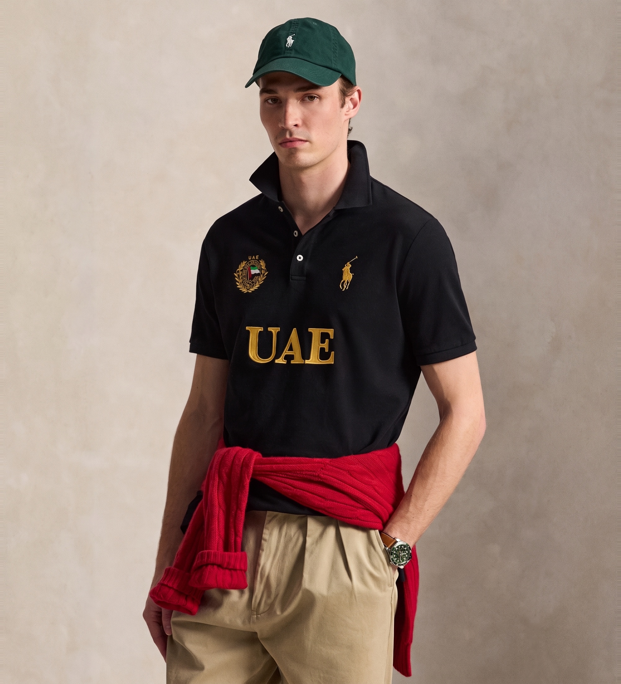 Polo Ralph Lauren für Herren. 710B20856001 UAE Polo Classic Fit schwarz (M), Lässig, Baumwolle, Kurzarm