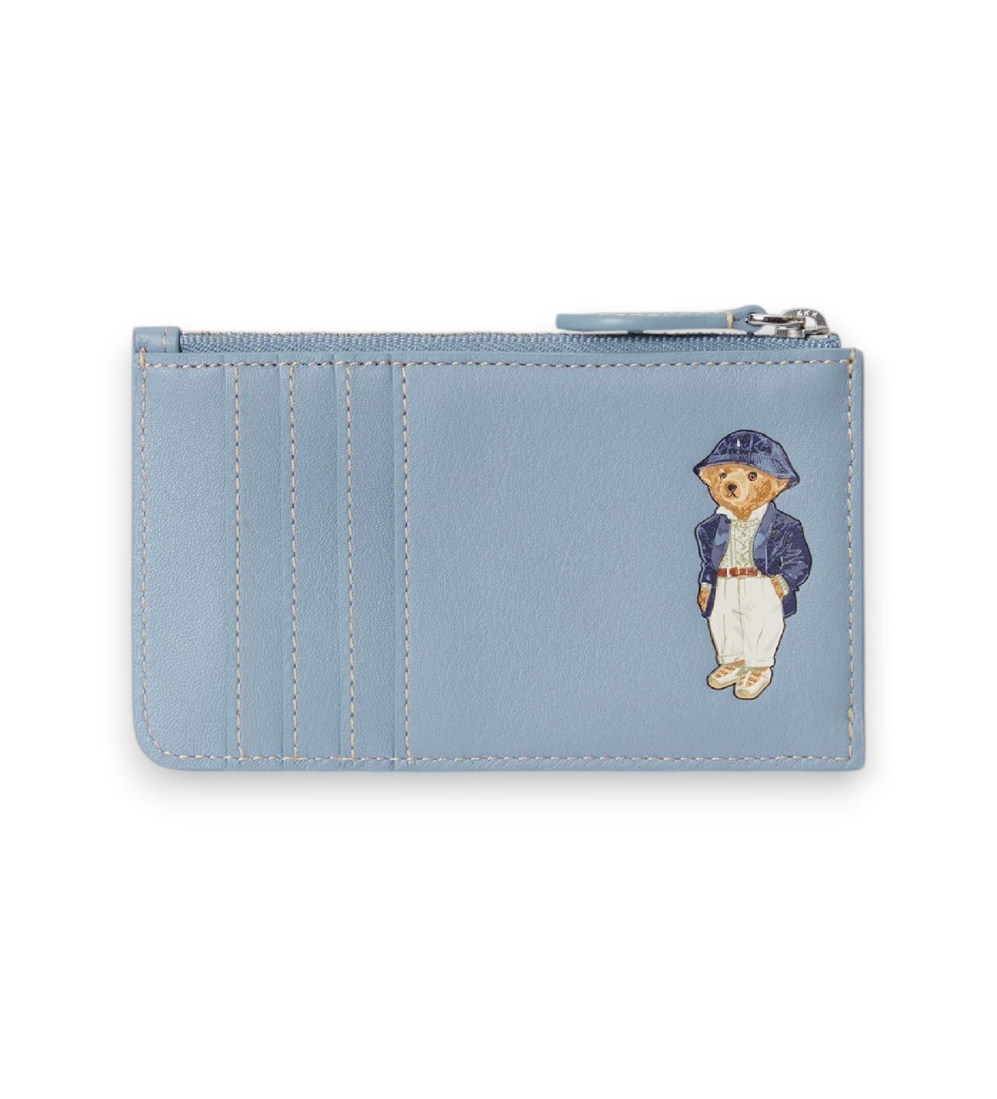 Polo Ralph Lauren für Damen. 427P17883001 Kartenetui Polo Bear blau (OSFA), Lässig, Leder