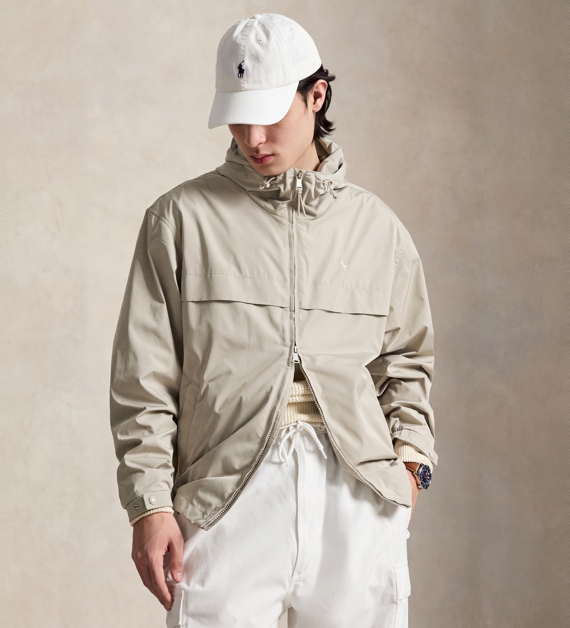 Polo Ralph Lauren für Herren. 710B15532002 Jacke Kendyl beige (L), Lässig, Polyester