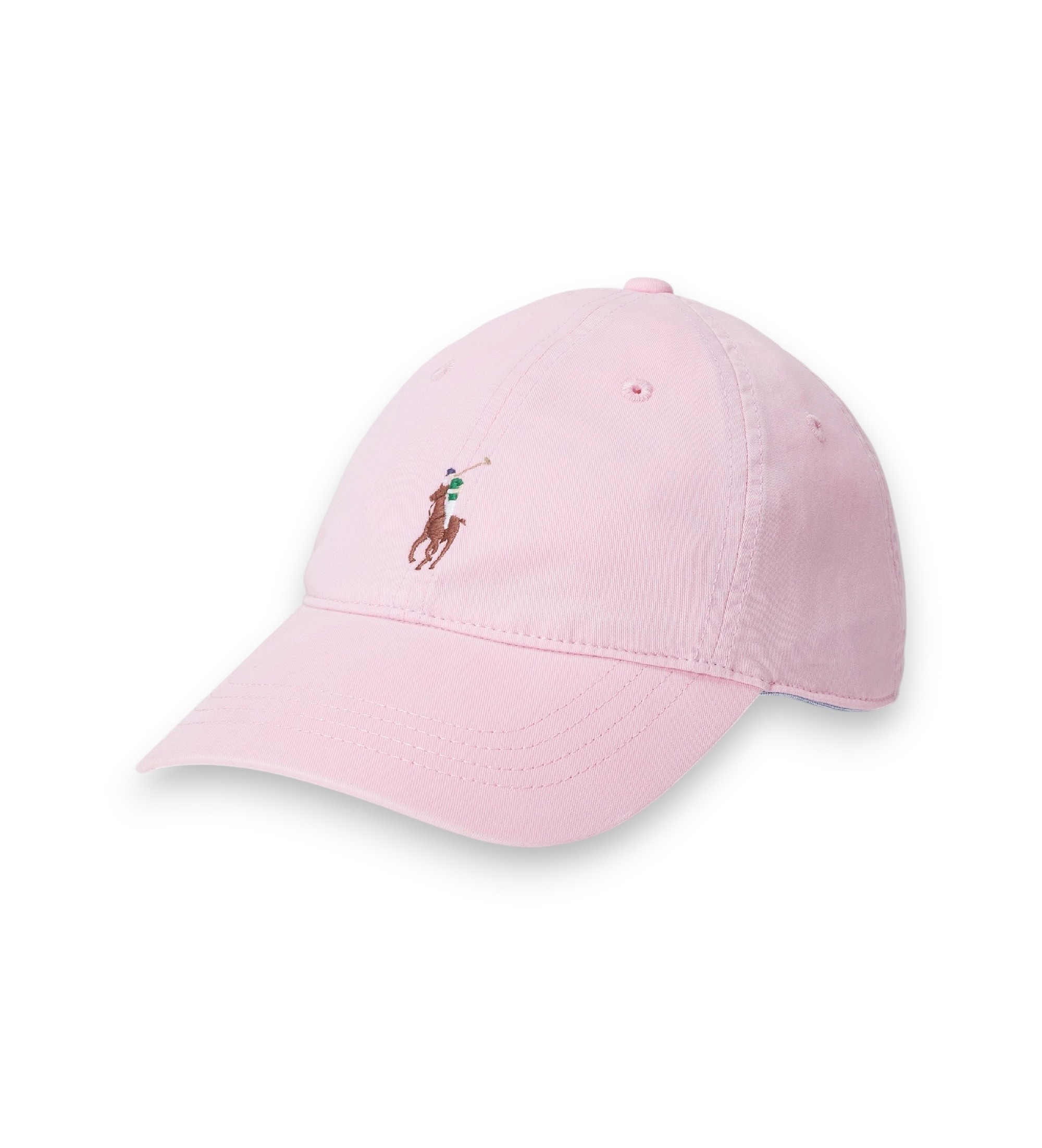 Polo Ralph Lauren für Damen. 211954881503 Baseballkappe aus Baumwoll-Twill mit rosa Pferd (OSFA), Lässig, Baumwolle