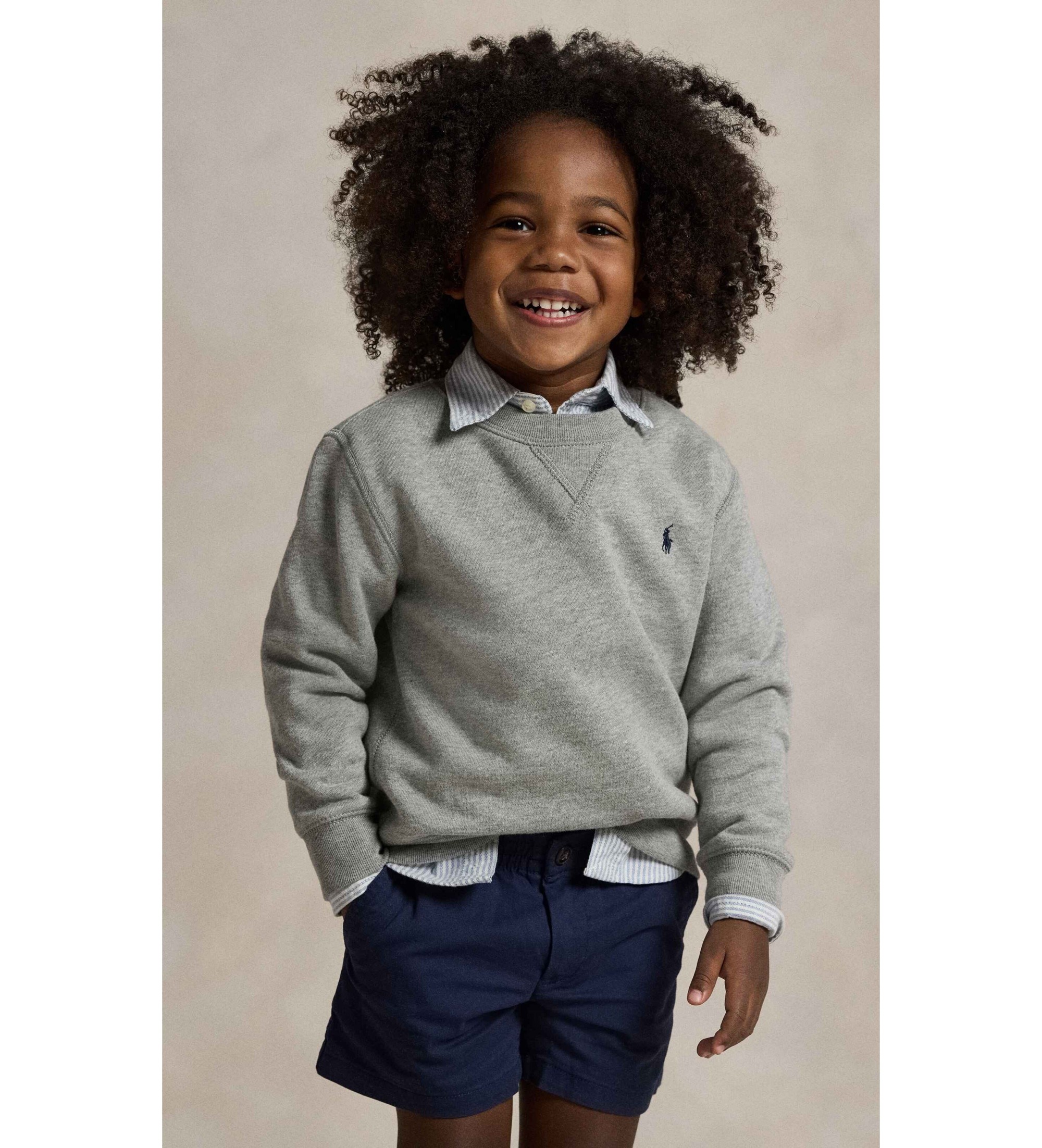 Polo Ralph Lauren für Jungen. 322772102003 Graues Fleece-Sweatshirt (3años= 102/108cm), Lässig, Baumwolle, Kinderbekleidung