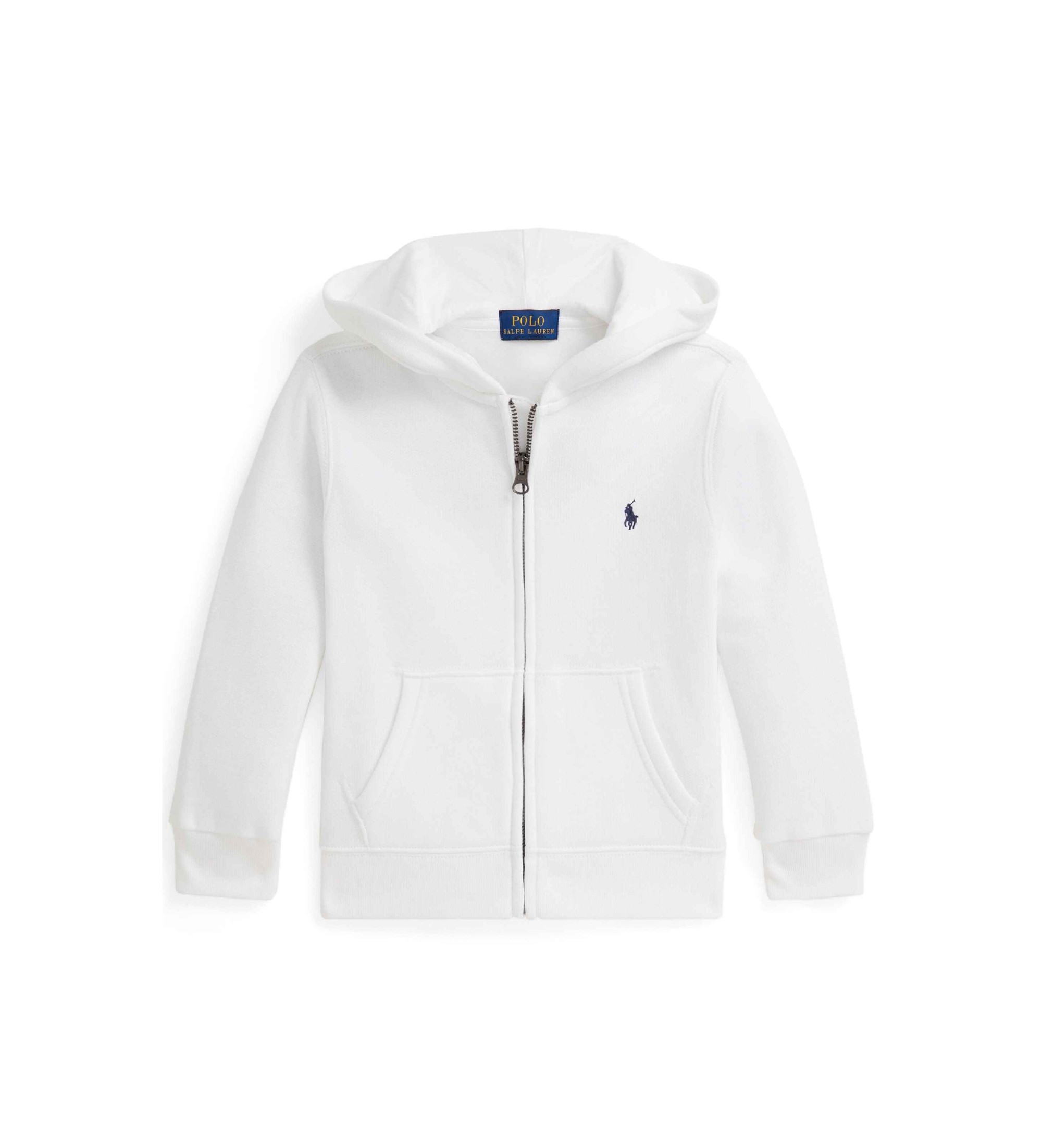 Polo Ralph Lauren für Jungen. 322799360501 Fleece-Sweatshirt mit Reißverschluss weiß (6años= 124/134cm), Lässig, Baumwolle, Kinderbekleidung