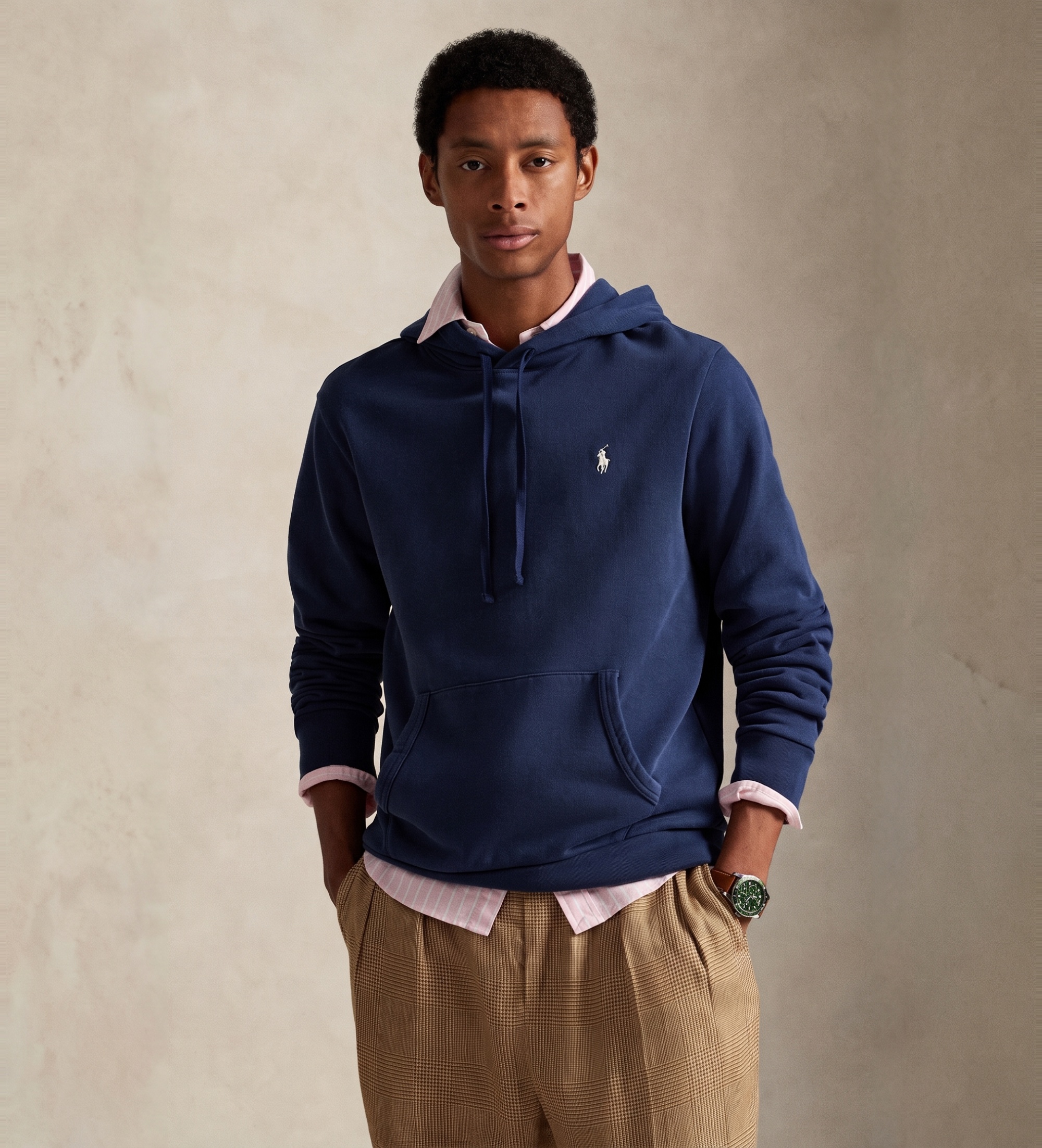 Polo Ralph Lauren für Herren. 710916690018 Kapuzen-Sweatshirt aus Frottee-Fleece marineblau (XL), Lässig, Baumwolle