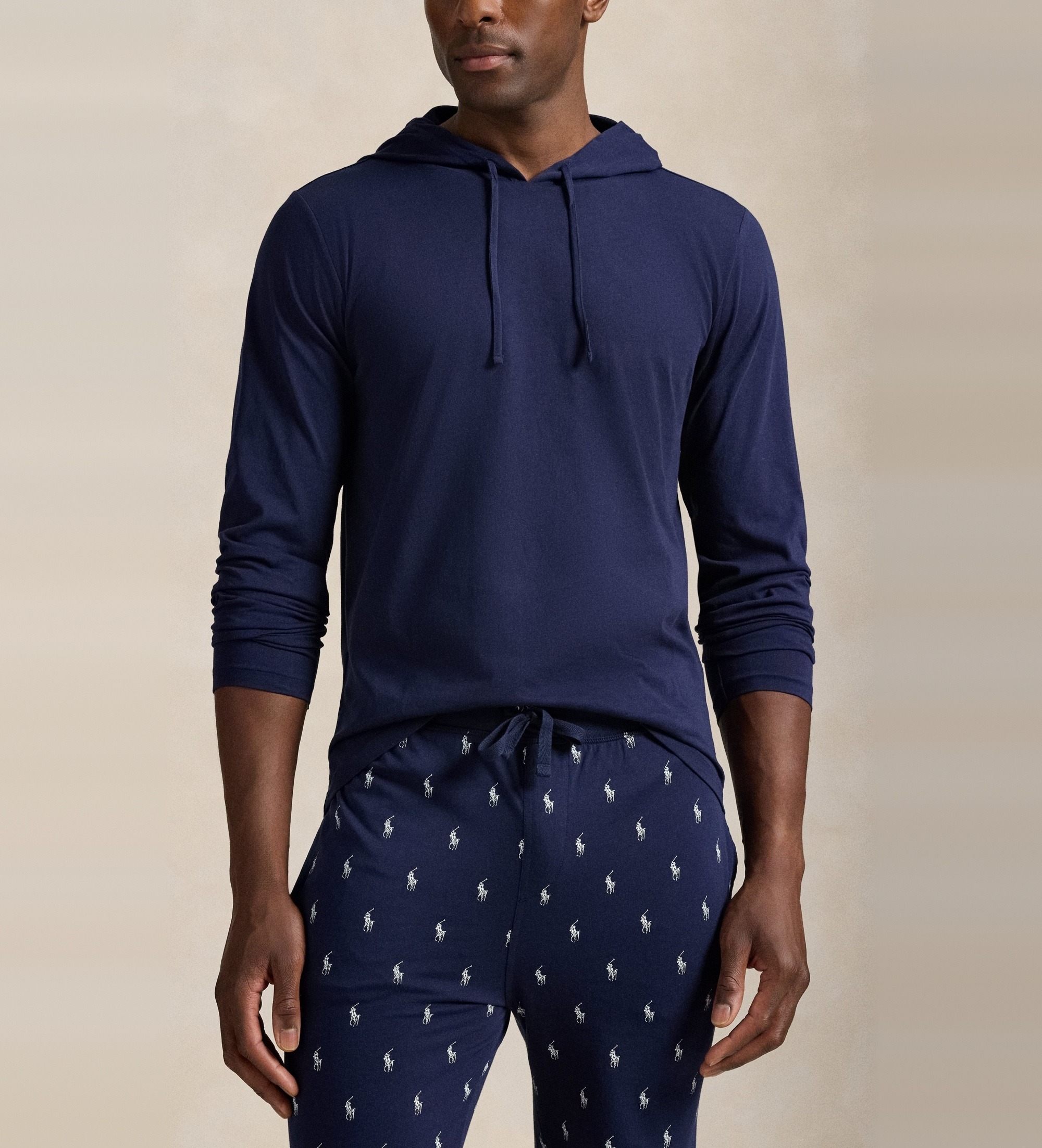 Polo Ralph Lauren für Herren. 714844760001 Gestricktes Pyjama-Sweatshirt aus Marine-Jersey (S), Heimtextilien, Baumwolle