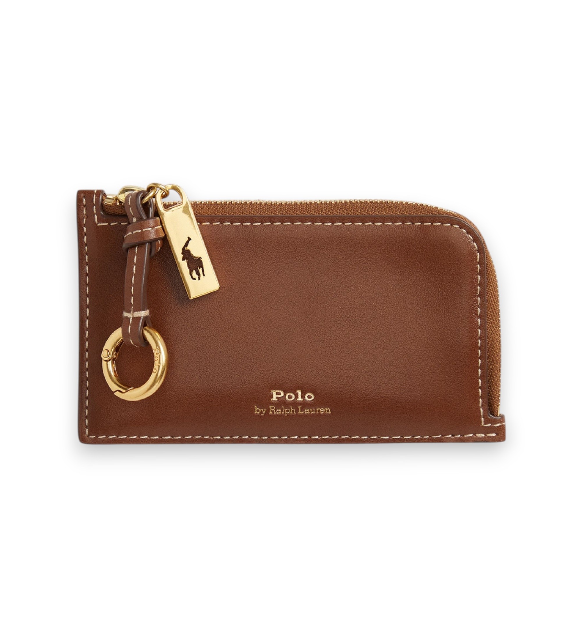 Polo Ralph Lauren für Damen. 427P04988001 Polo ID Leder-Kartenetui mit Reißverschluss braun (OSFA), Lässig