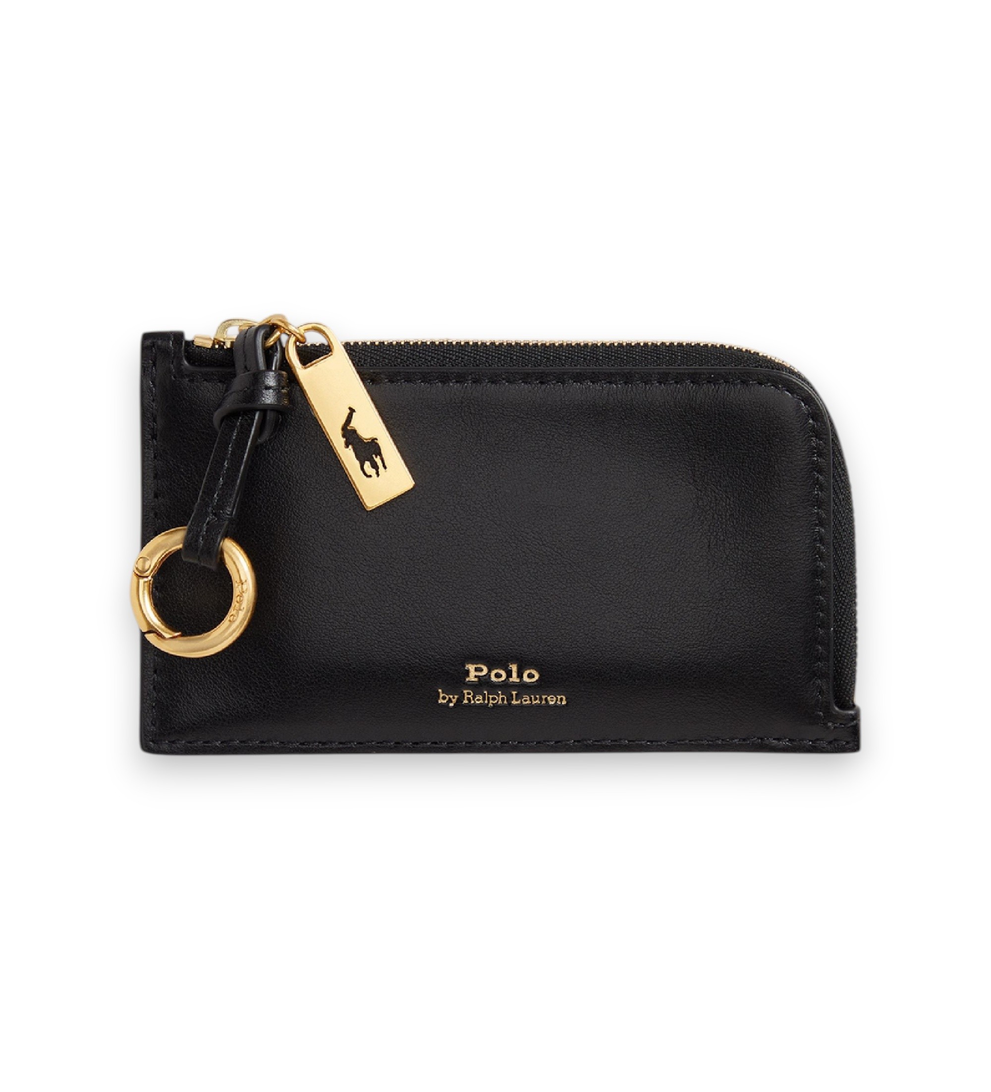 Polo Ralph Lauren für Damen. 427P04988002 Polo ID Leder-Kartenetui mit Reißverschluss schwarz (OSFA), Lässig