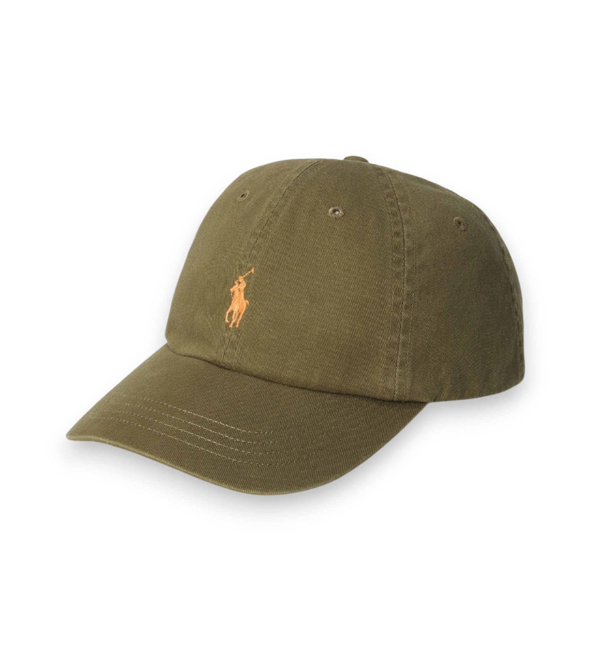 Polo Ralph Lauren für Damen. 211912843006 Die ikonische olivgrüne Baumwoll-Chino-Kappe (OSFA), Lässig, Baumwolle
