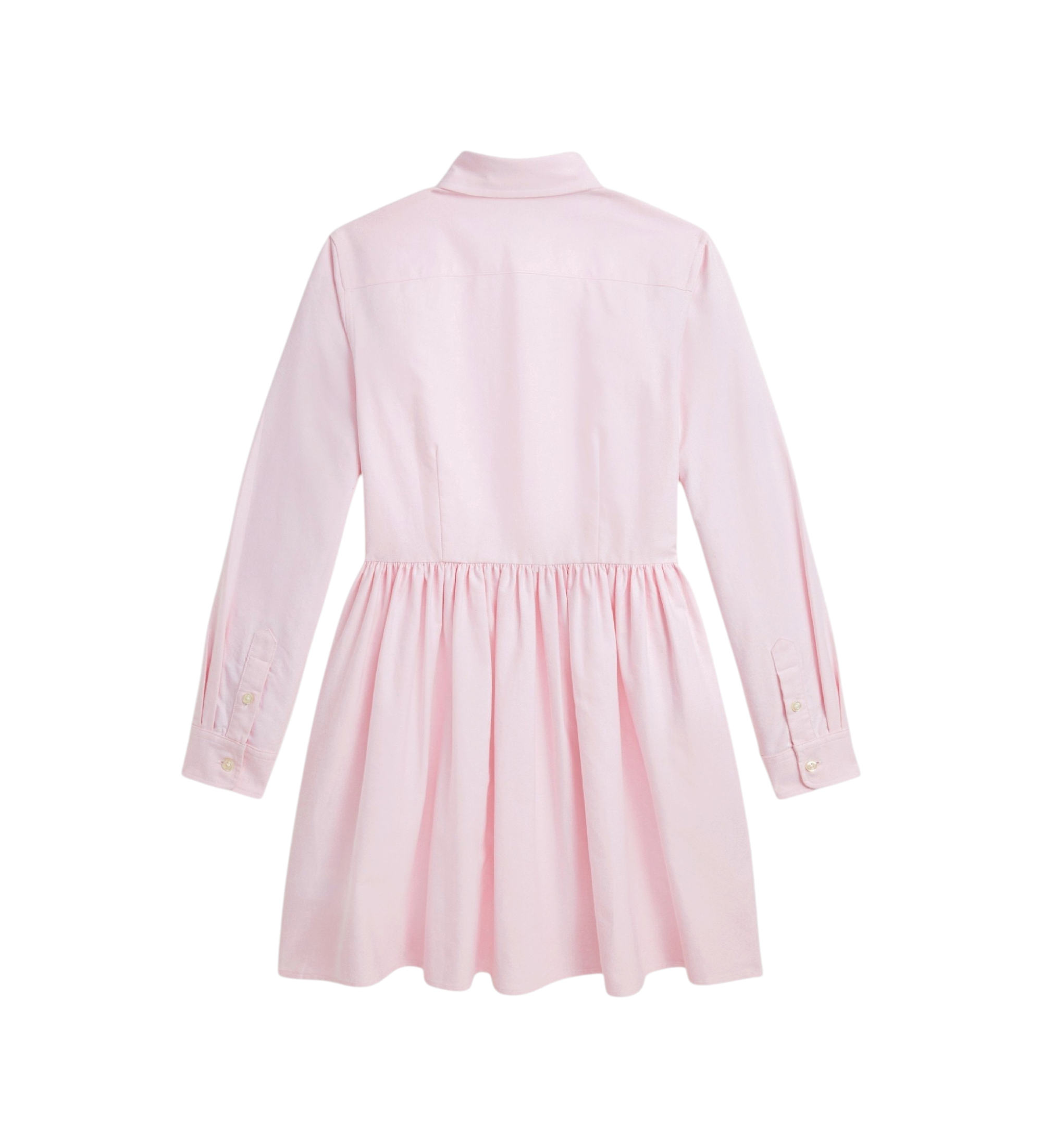 Polo Ralph Lauren für Mädchen. 313934179001 Hemdkleid aus rosafarbenem Oxford-Baumwollstoff (7años= 130/134cm), Lässig, Baumwolle, Langarm,