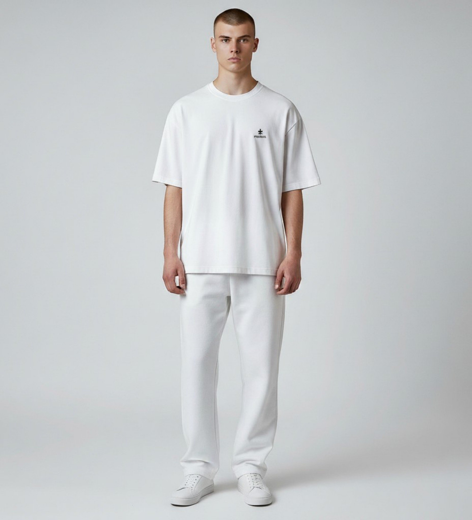 Premiata für Herren. PA1050 Weißes Logo-T-Shirt (S), Lässig, Baumwolle, Kurzarm