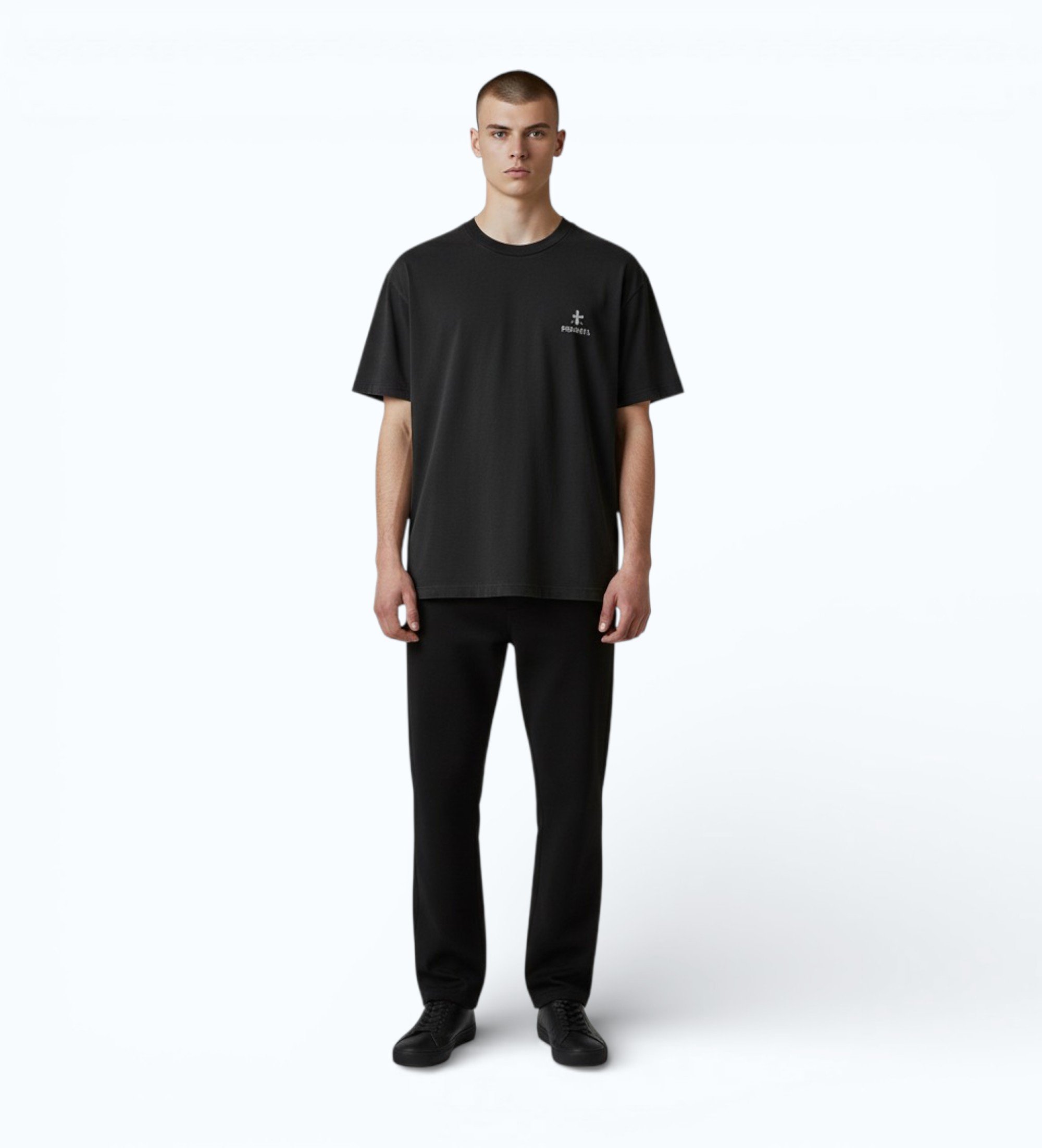 Premiata für Herren. PA1050 Logo-T-Shirt schwarz (S), Lässig, Baumwolle, Kurzarm