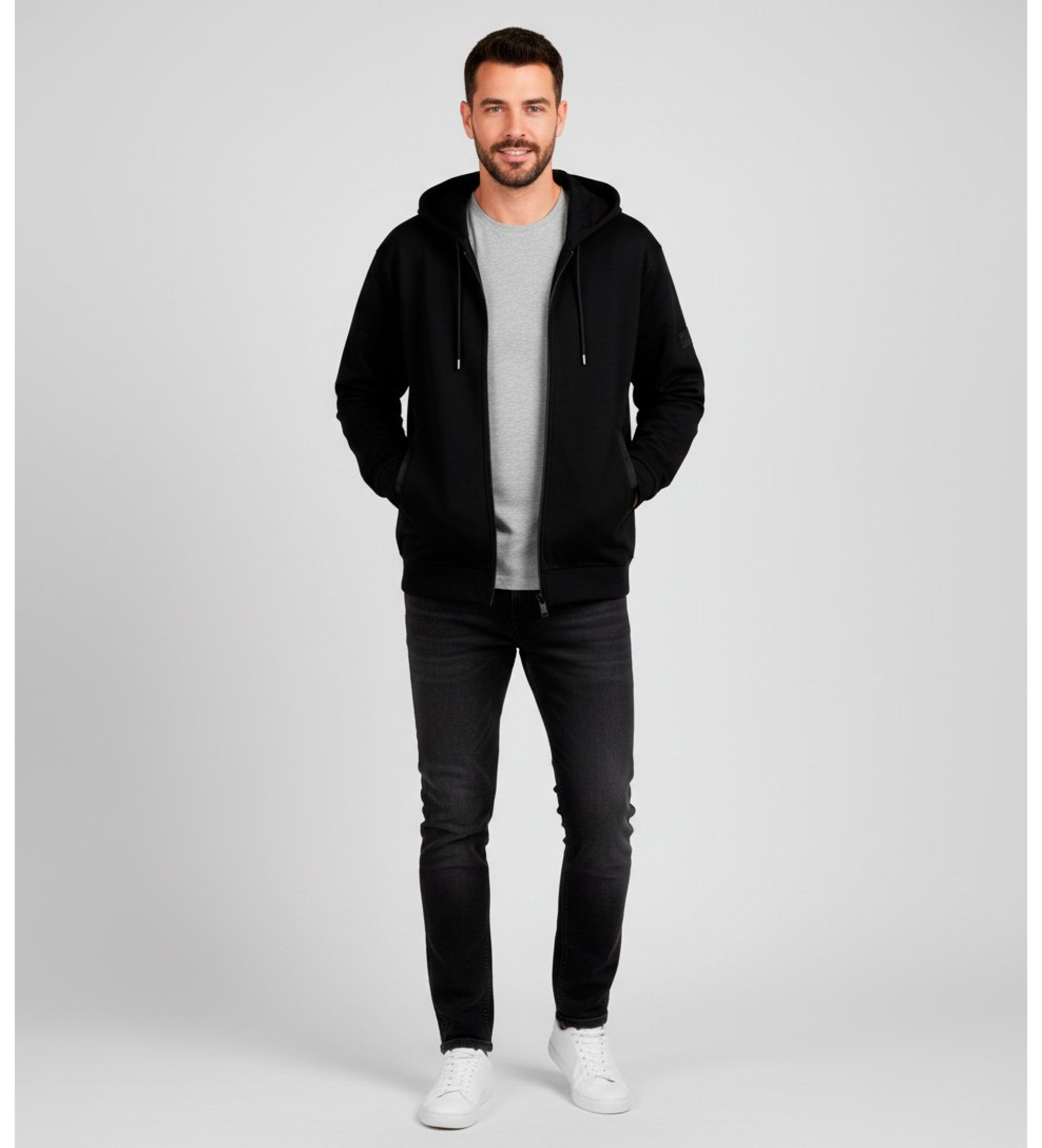 Premiata für Herren. PA1034 Freizeitjacke schwarz (S), Lässig, Baumwolle