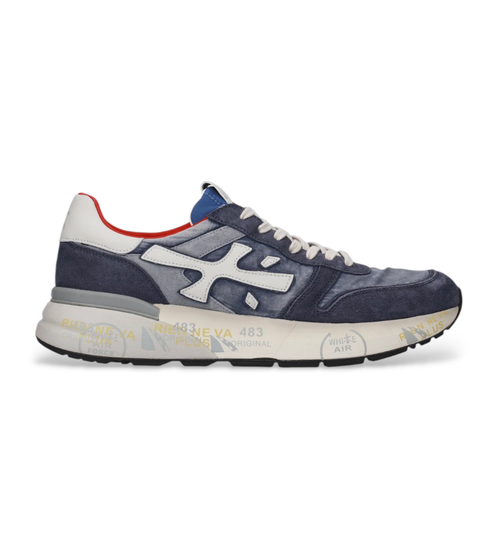 Premiata für Herren. MICK Mick Lederschuhe blau (44), Wohnung, Schnürsenkel, Lässig