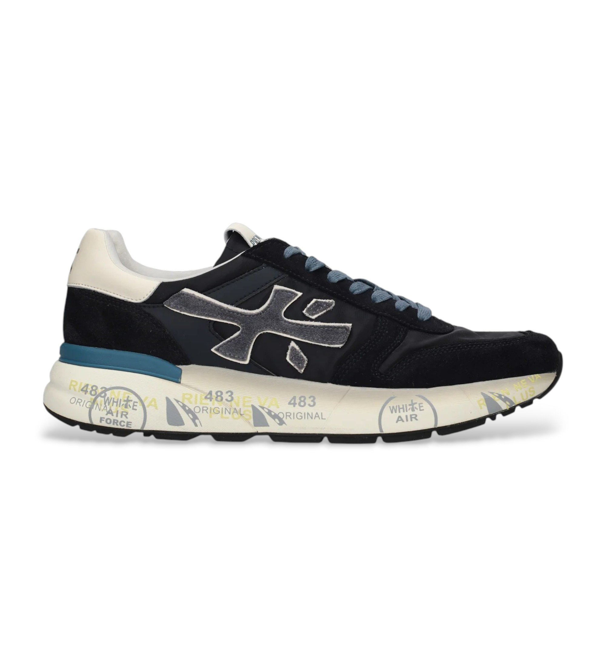 Premiata für Herren. MICK Lederturnschuhe Mick navy (44), Wohnung, Schnürsenkel, Lässig, Marine