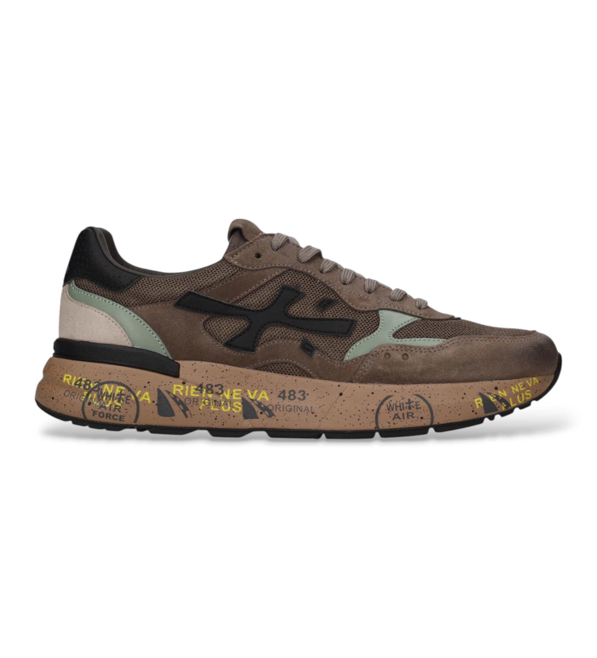 Premiata für Herren. MICK0.1 Ledersneaker Mick0.1 hellbraun (43), Wohnung, Schnürsenkel, Lässig
